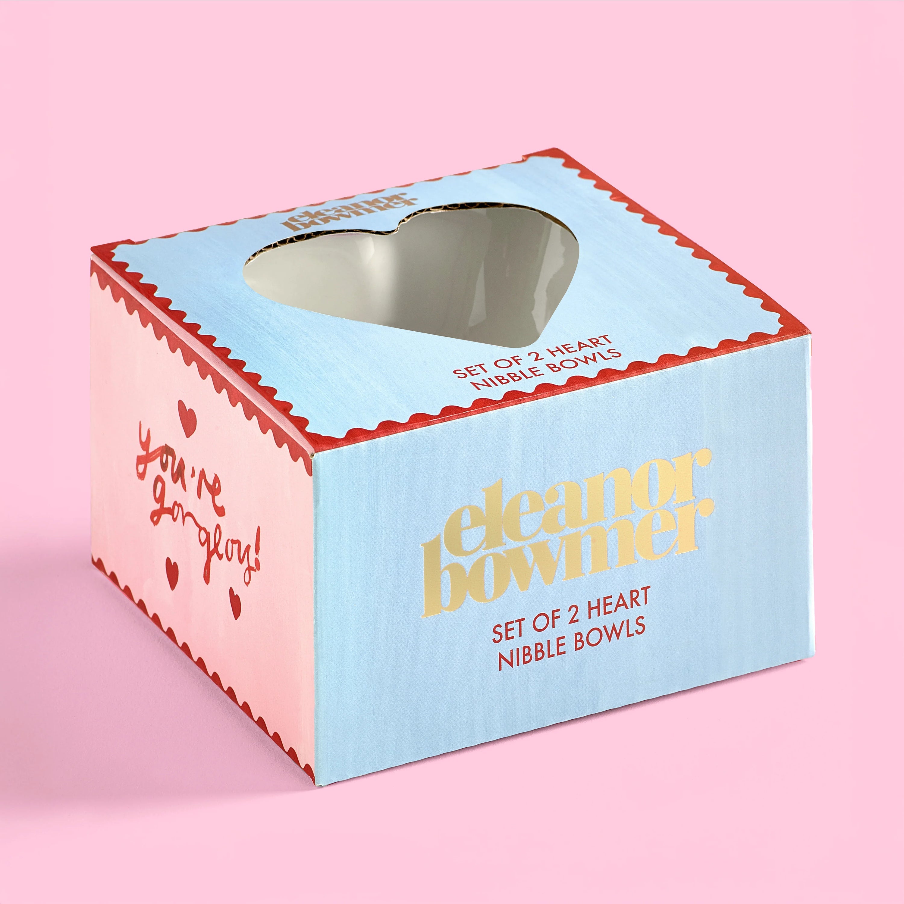 Eleanor Bowmer - With Love Heart Nibble Bowls - Set of 2