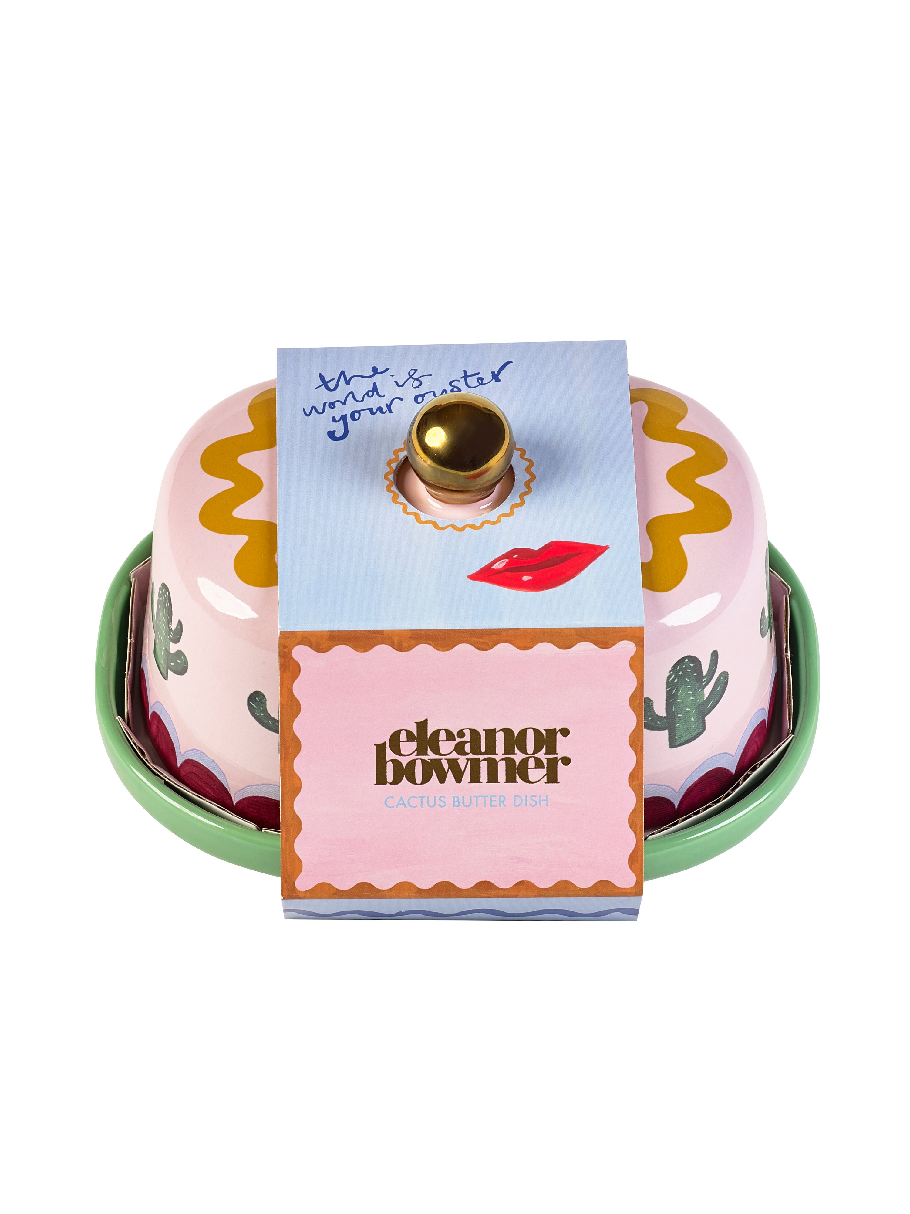 Eleanor Bowmer Electric Coast Cactus Butter Dish
