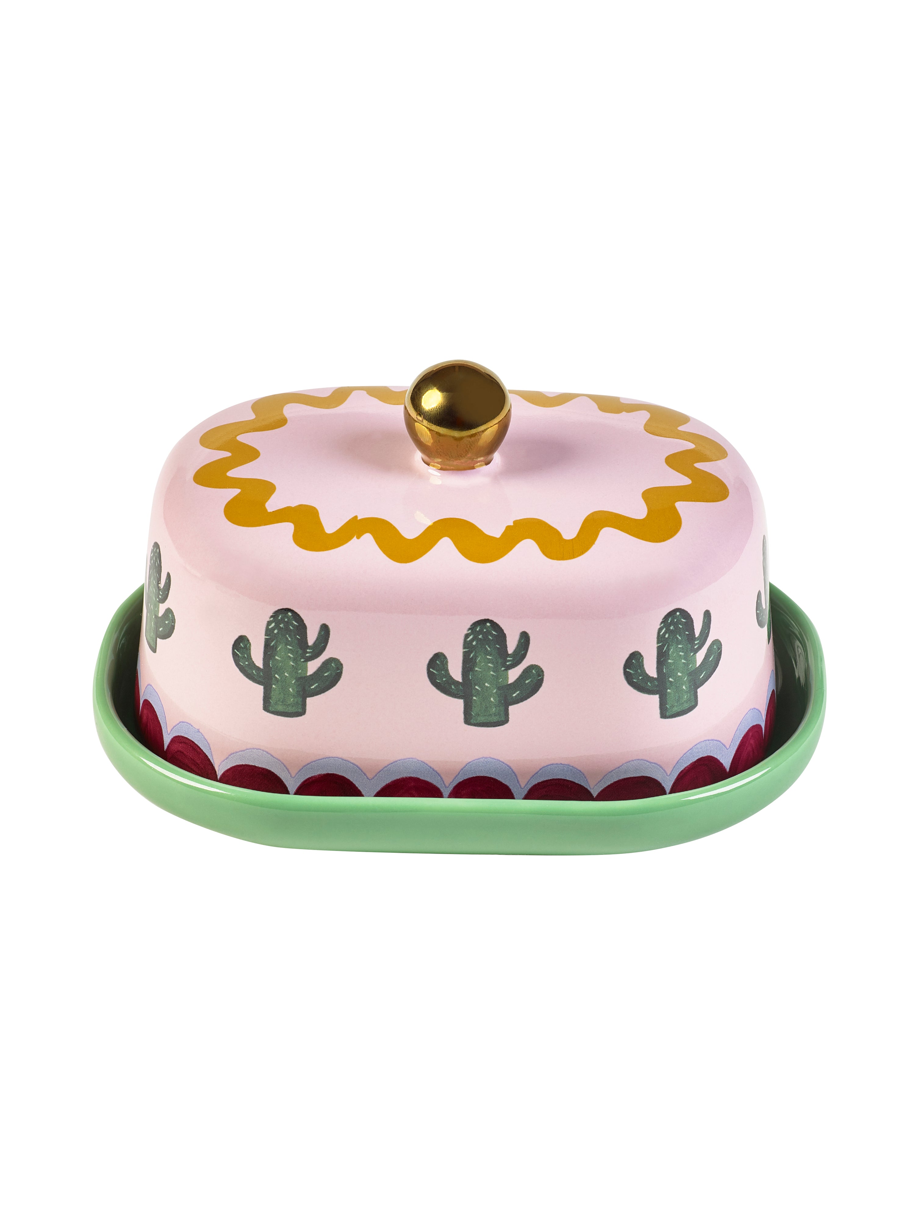 Eleanor Bowmer Electric Coast Cactus Butter Dish