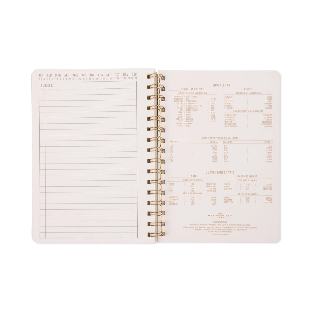 Designworks Tulip A5 Twin Wire Notebook - Green Lattice