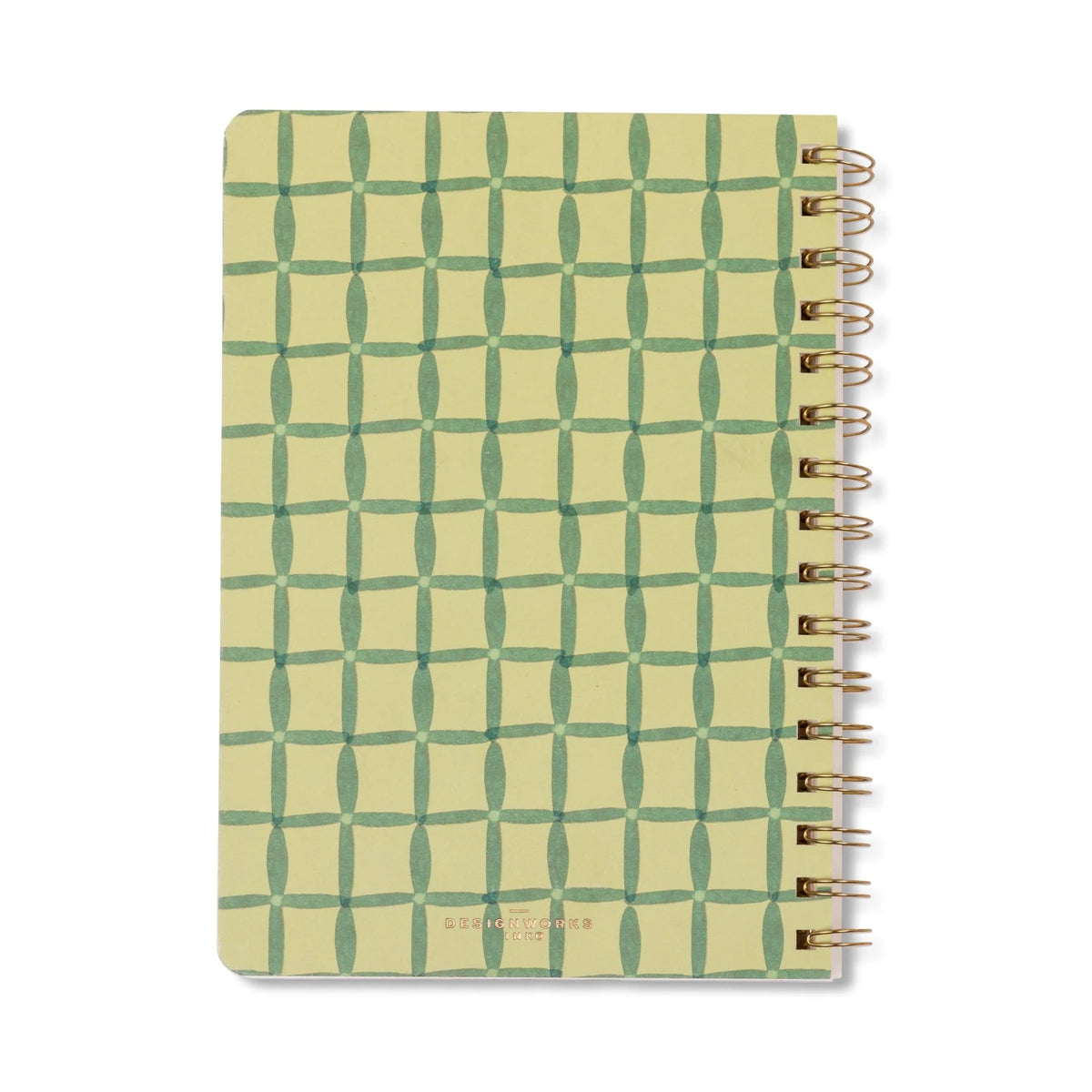 Designworks Tulip A5 Twin Wire Notebook - Green Lattice