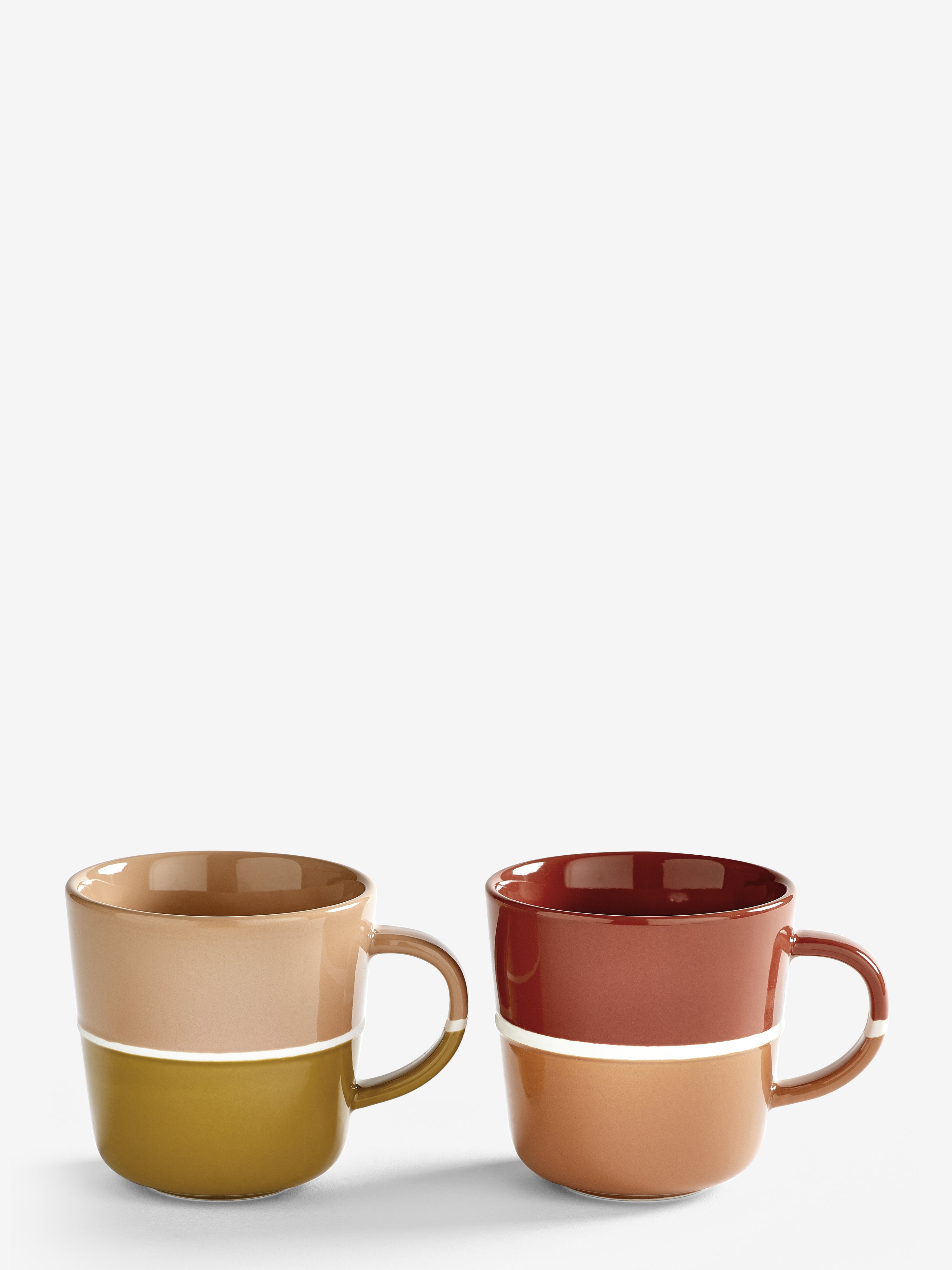 PurerHome Canyon Sand & Fire Clay Brew Mugs - Set of 2