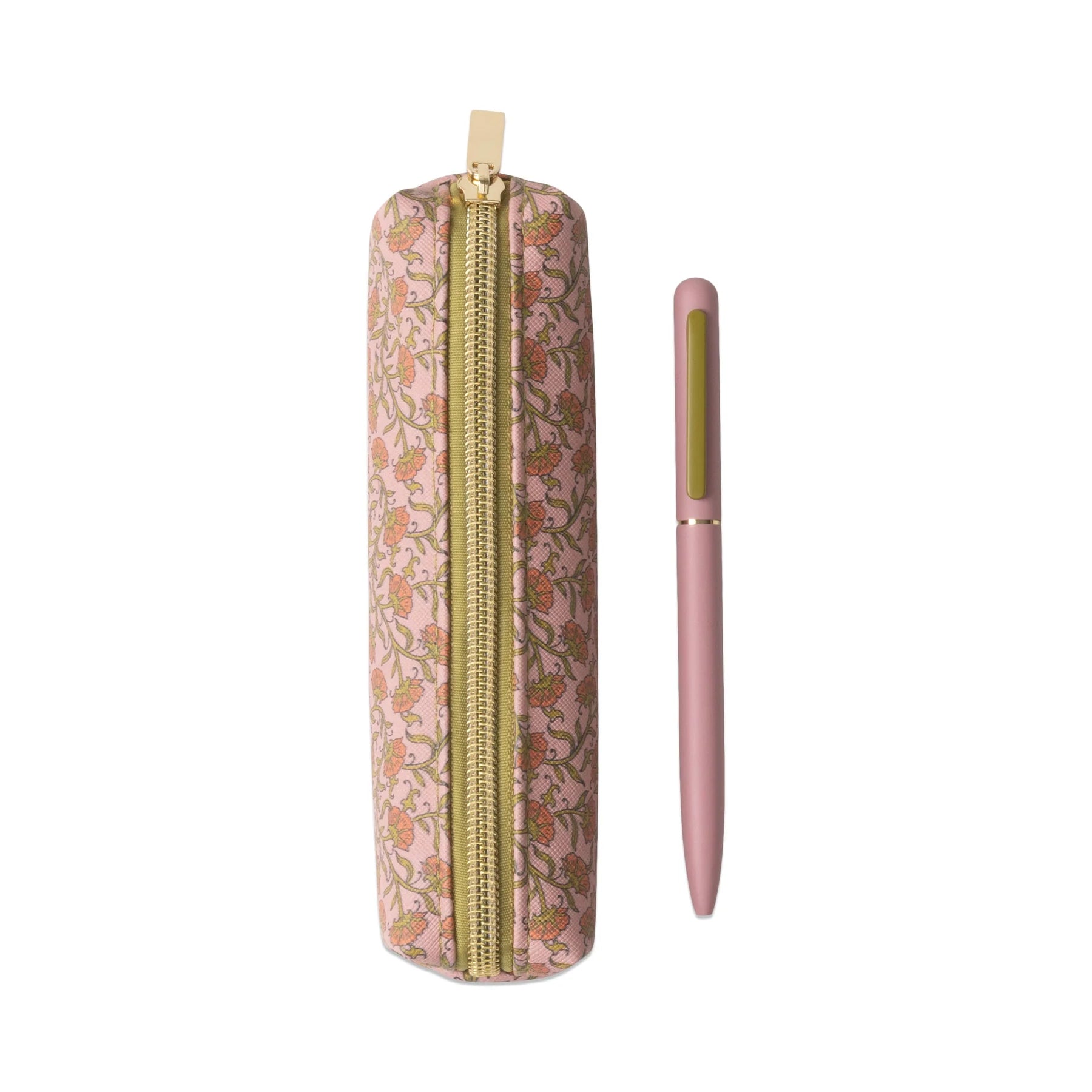Designworks Ink Pen & Pouch Set - Pink Vintage Floral