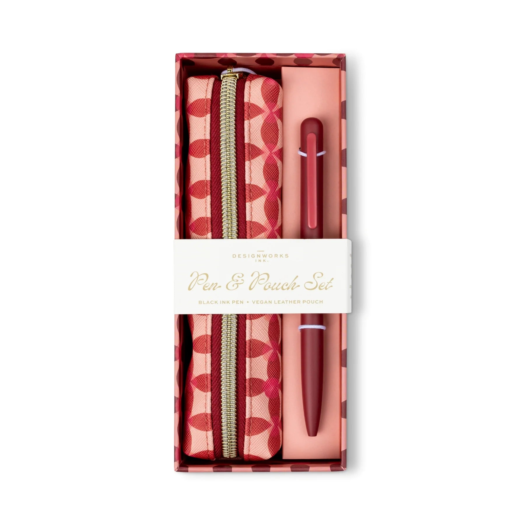 Designworks Ink Pen & Pouch Set - Pinwheel Pink