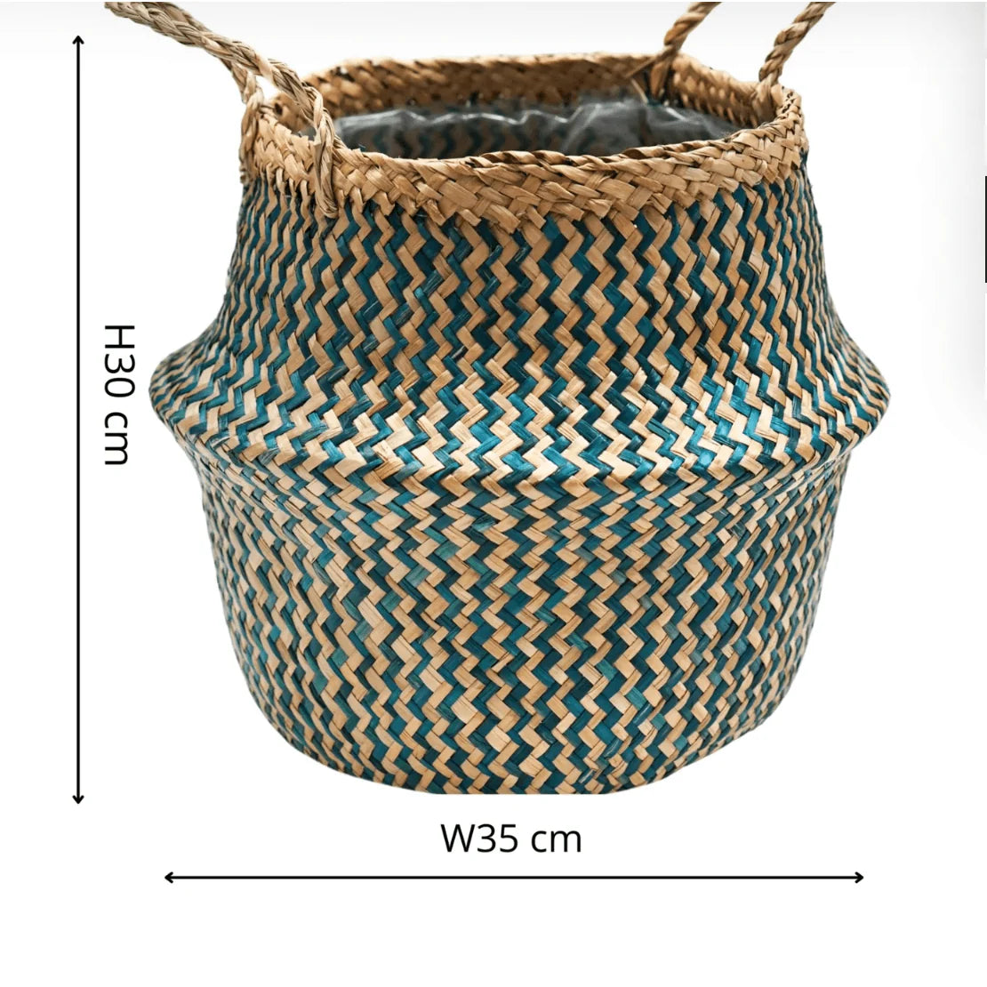 Natural Seagrass Chevron Basket