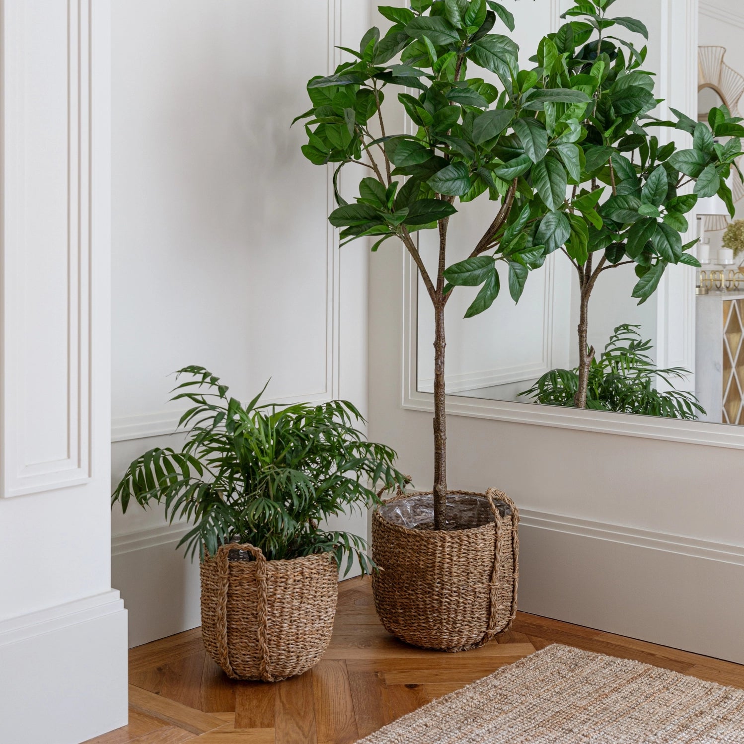 Tenno Natural Seagrass Indoor Lined Baskets