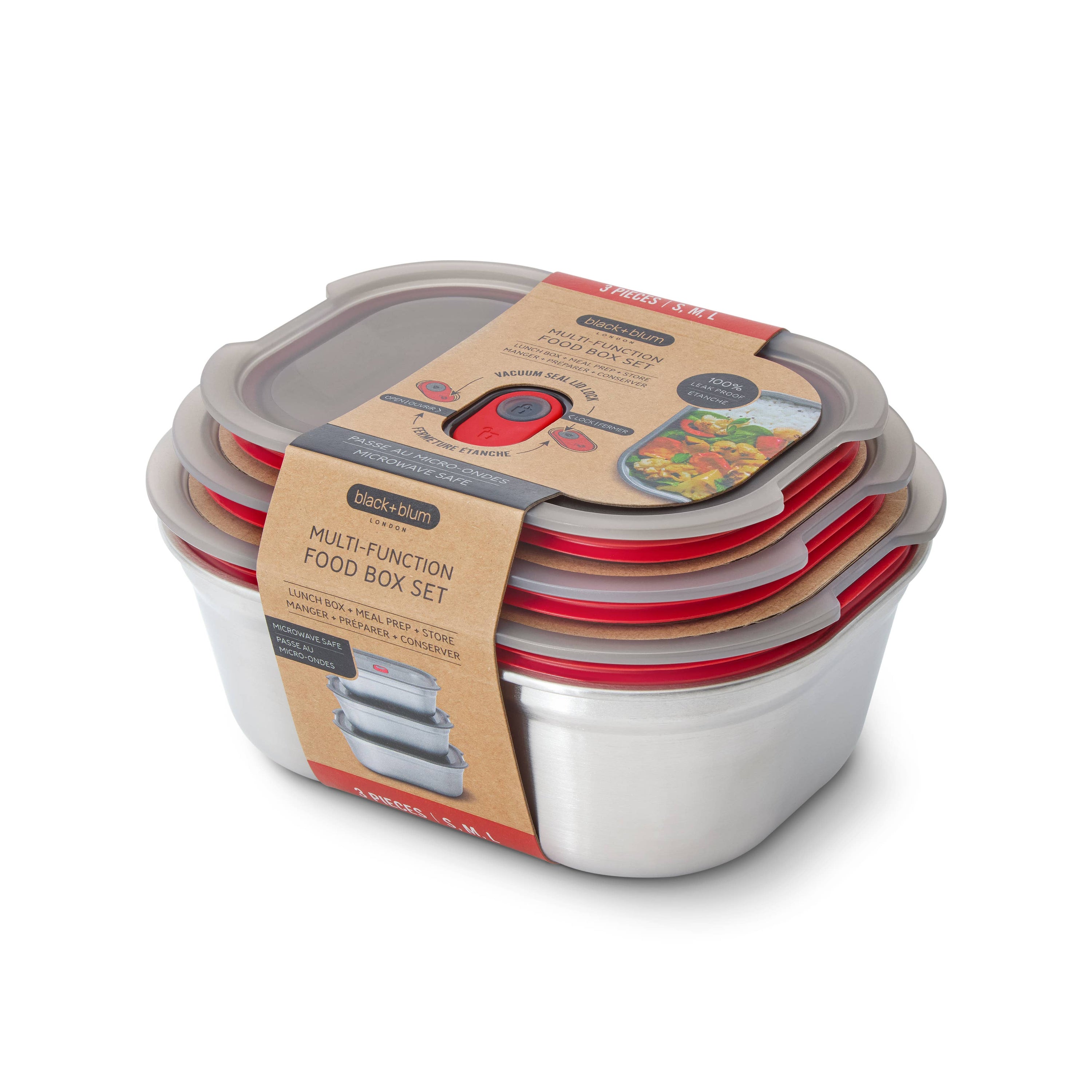 Lunch Box - Microwave-Safe Leak Proof Stainless Steel Set