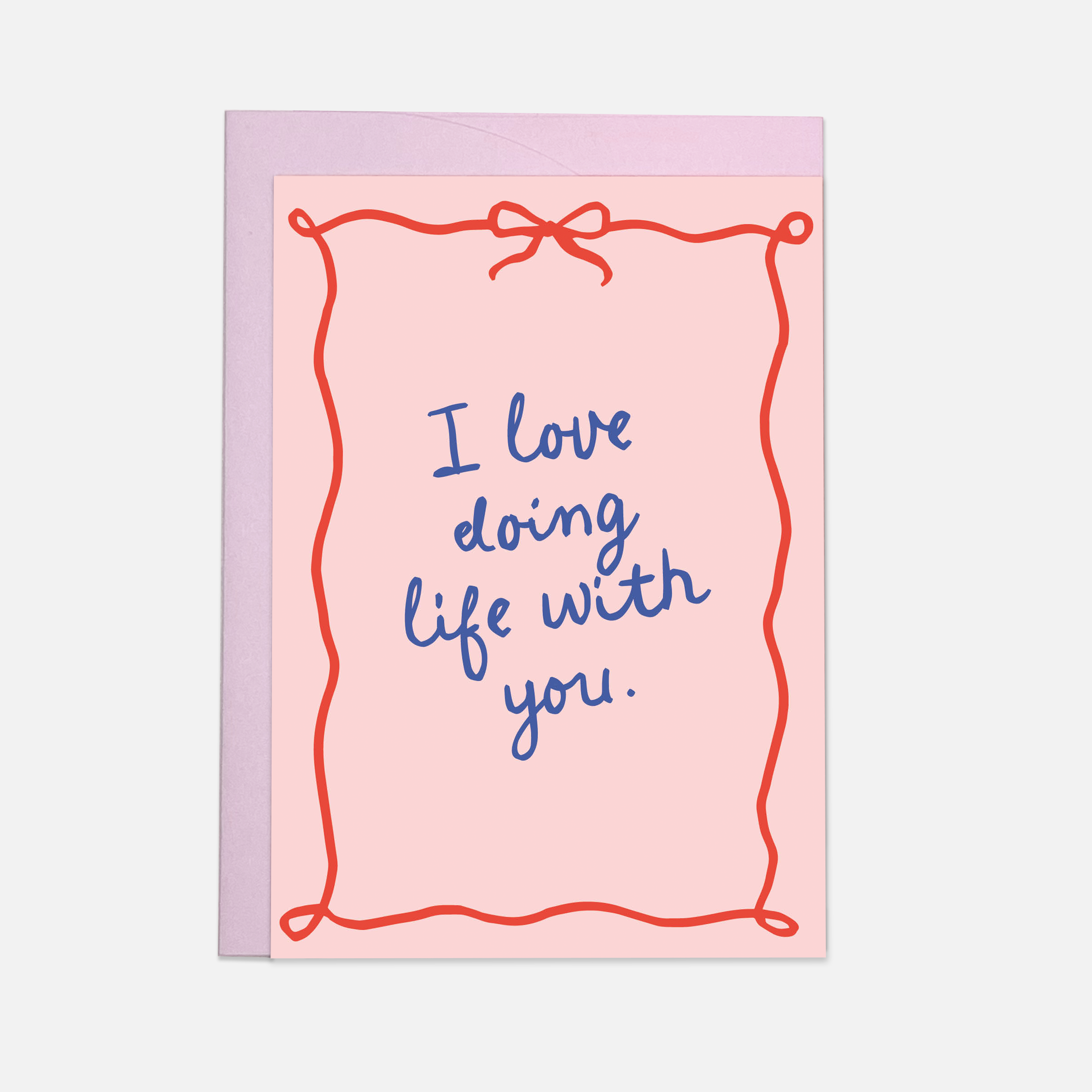 Doing life (ribbon version) greeting card