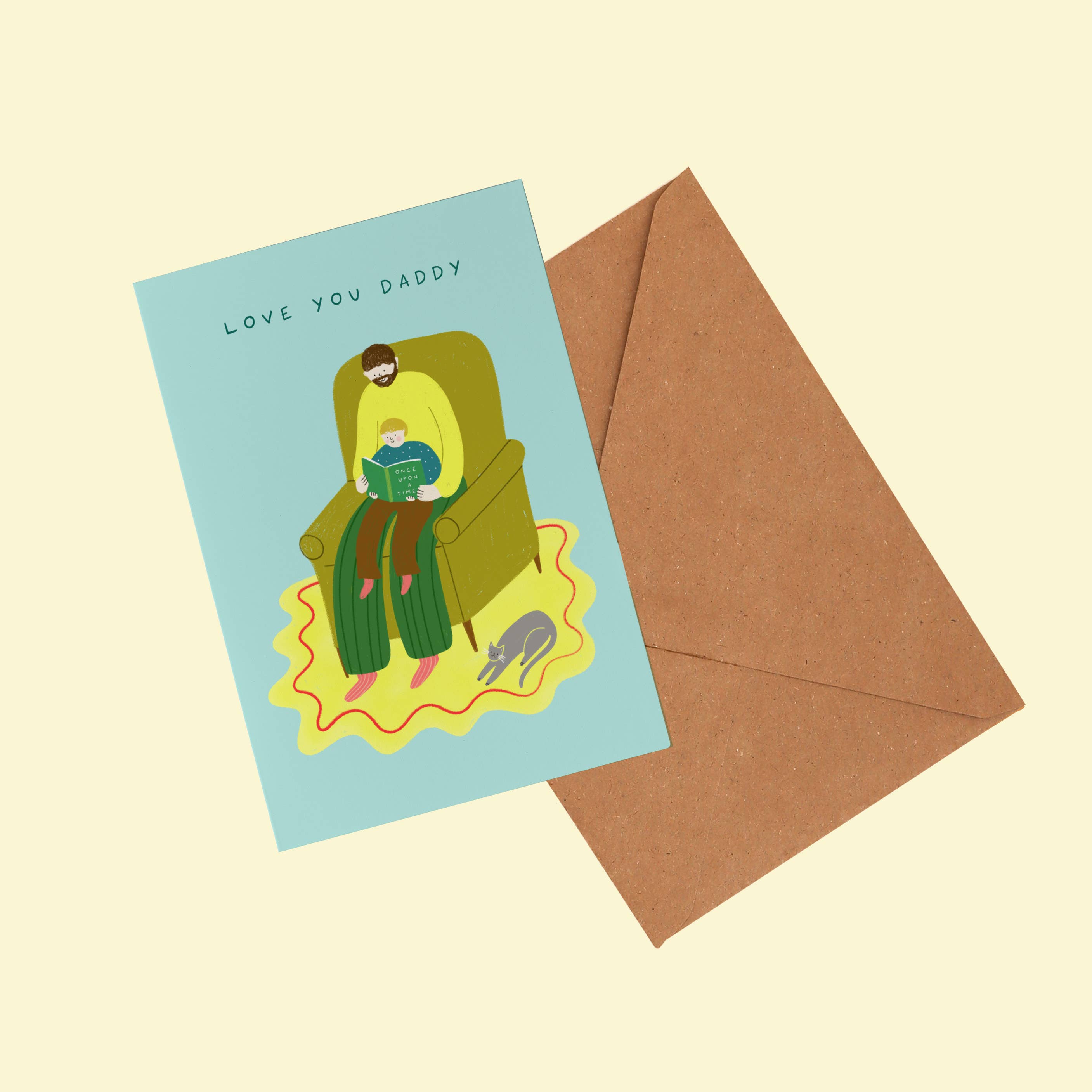 Cosy Reading Daddy Card | Father's Day Card | Dad Birthday