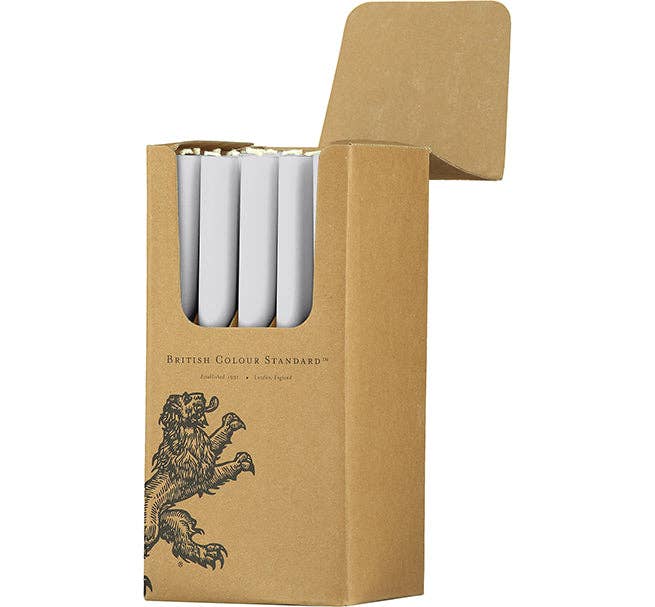 Gull Grey Eco Dinner Candle, Single Piece