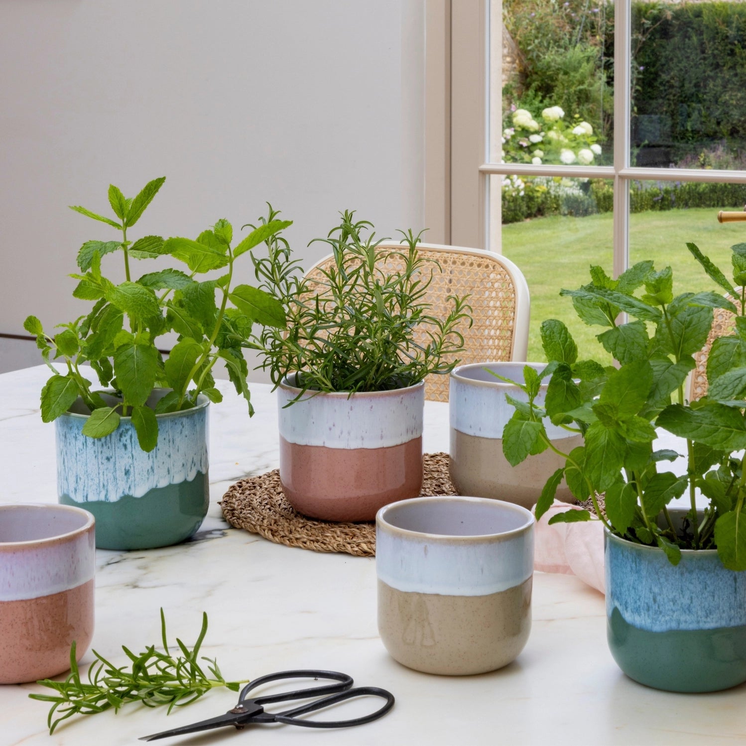 Jodie Dipped Reactive Glaze Planter H12cm D13.5cm