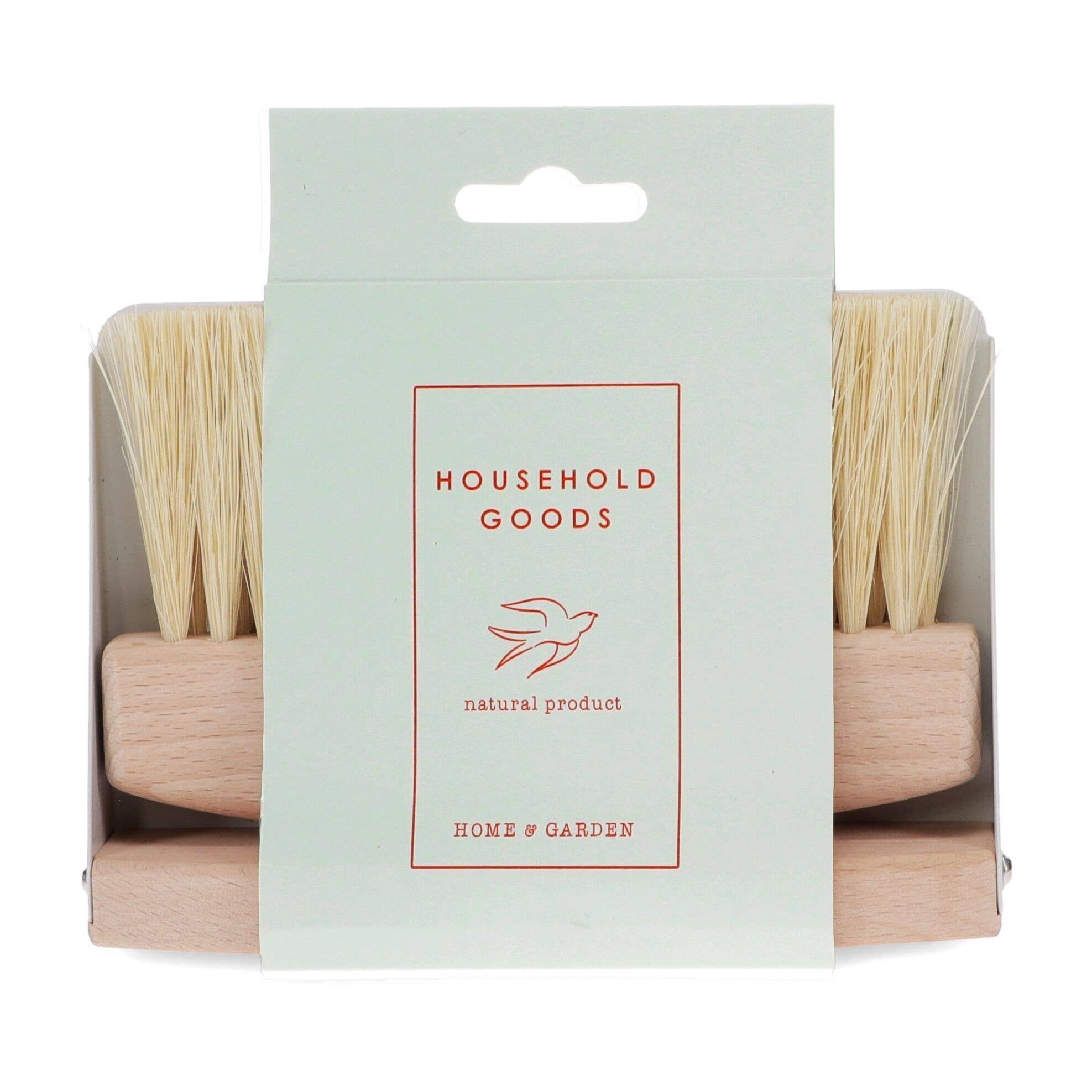 Wooden Table Brush And Pan Set - Soft Grey