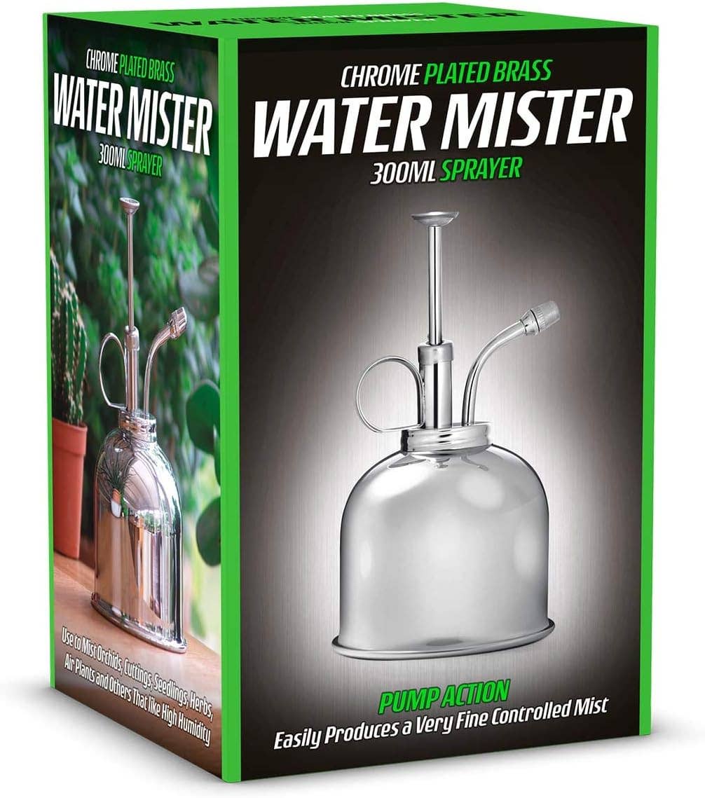 Metal Water Mister Vintage Chrome Plated Brass 300ml