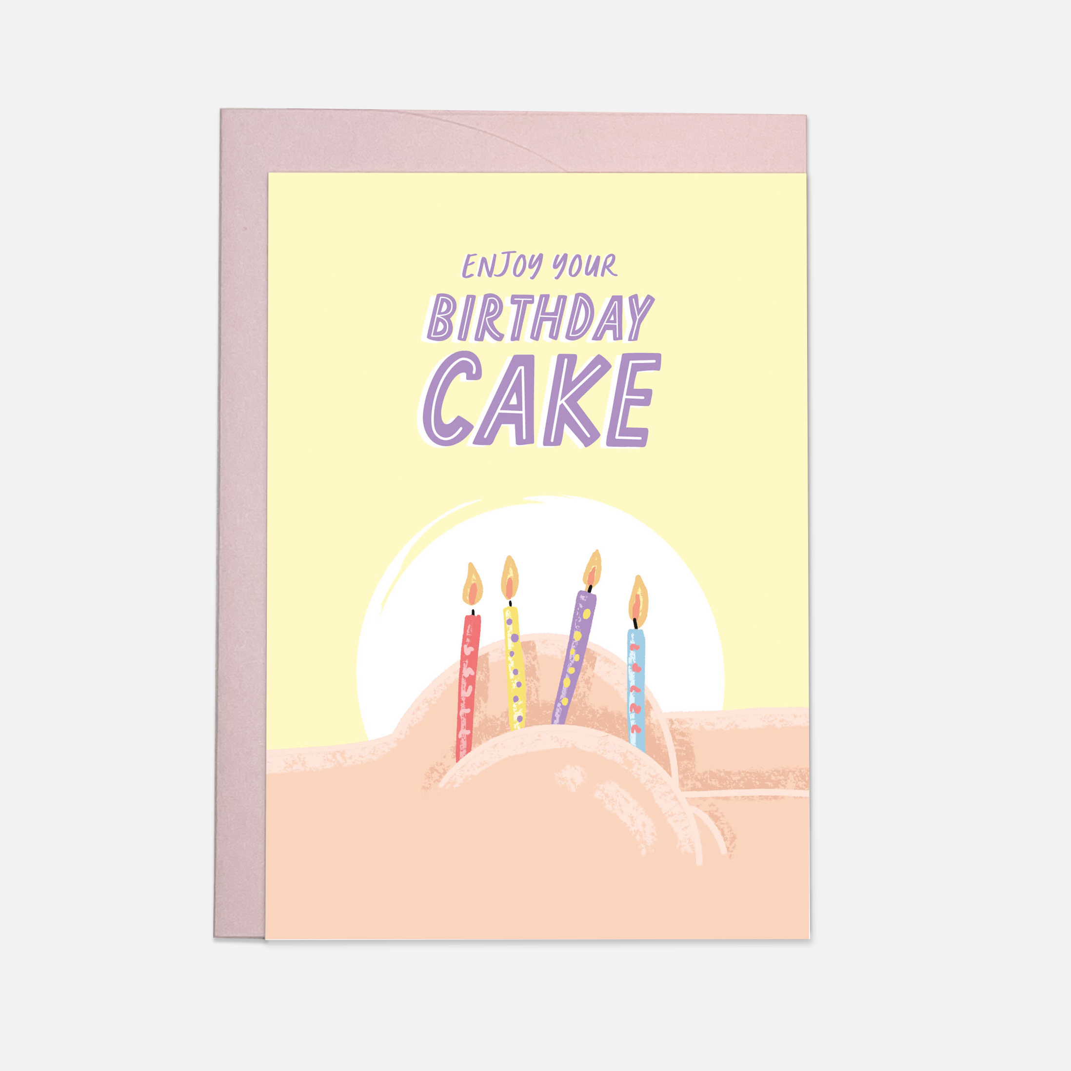 Butt cake greeting card