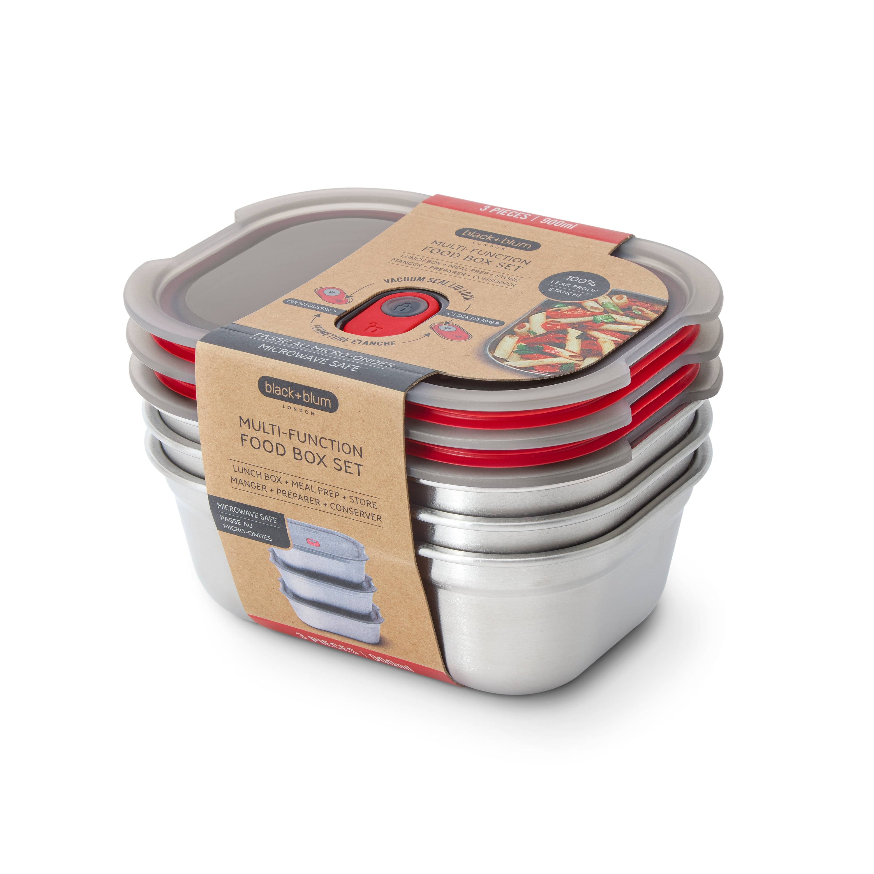 Lunch Box - Microwave-Safe Leak Proof Stainless Steel Set
