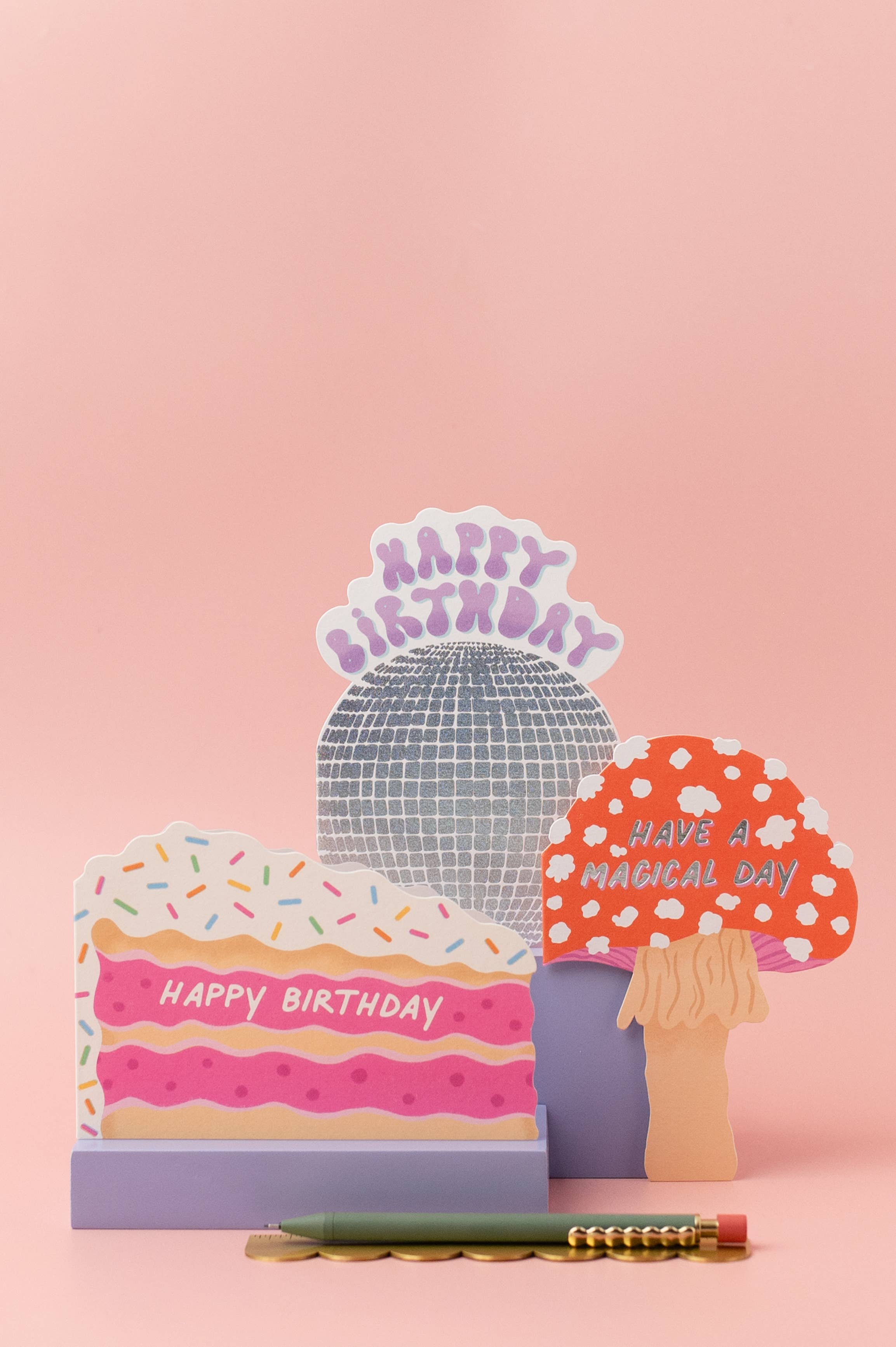 Happy Birthday Funfetti Cake Slice Card | Shaped Card