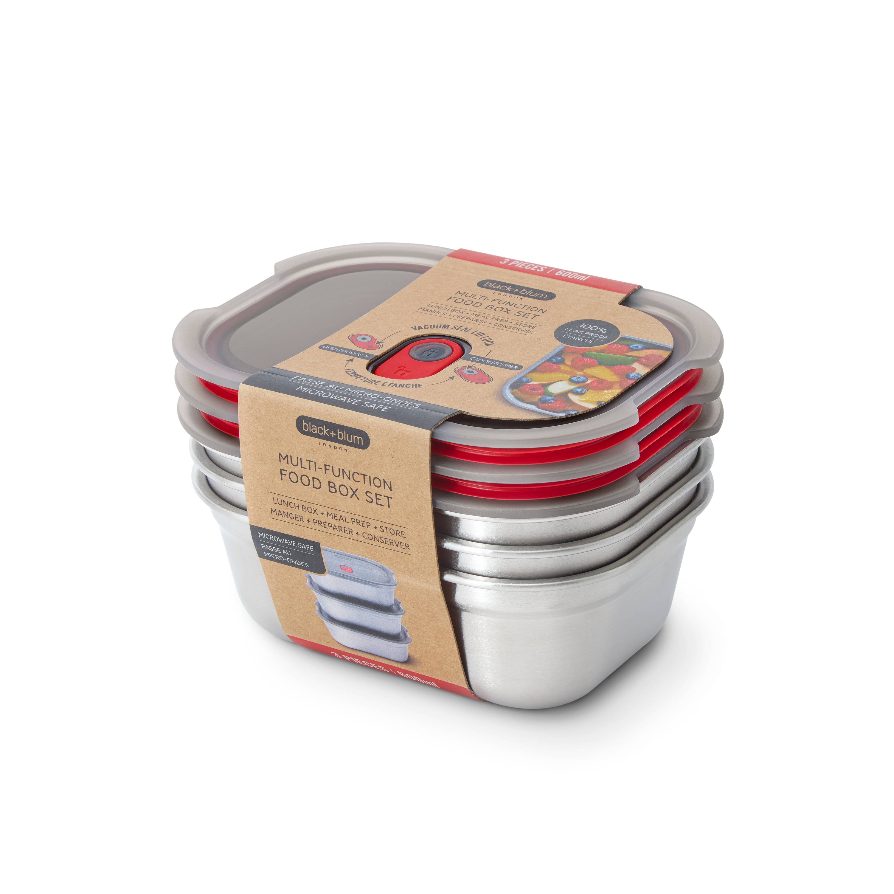 Lunch Box - Microwave-Safe Leak Proof Stainless Steel Set