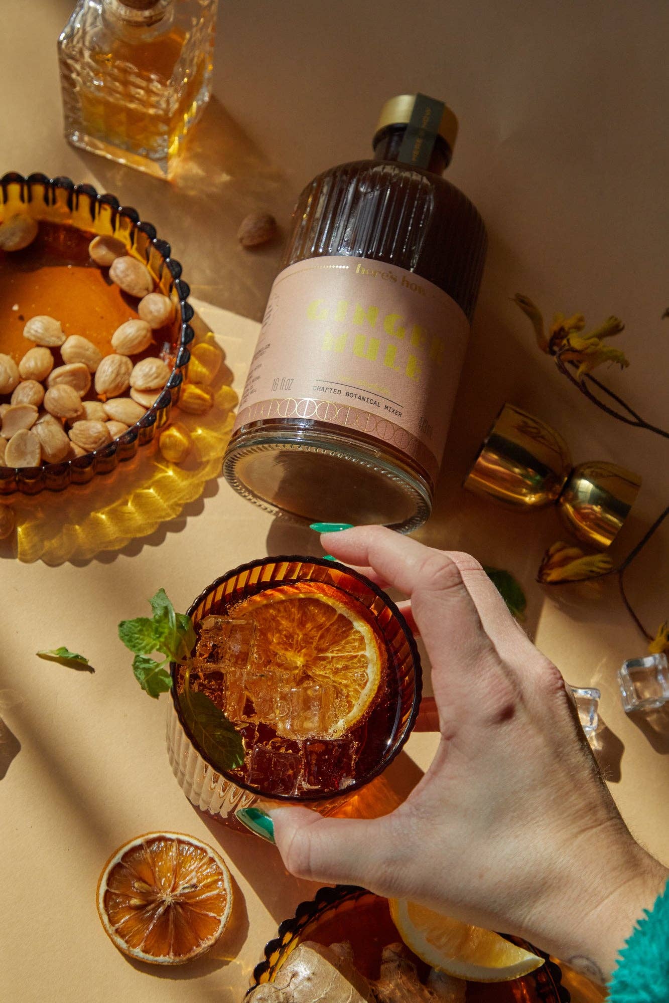 Here's How - The Scout Lowball Glass - Set of 2 Amber