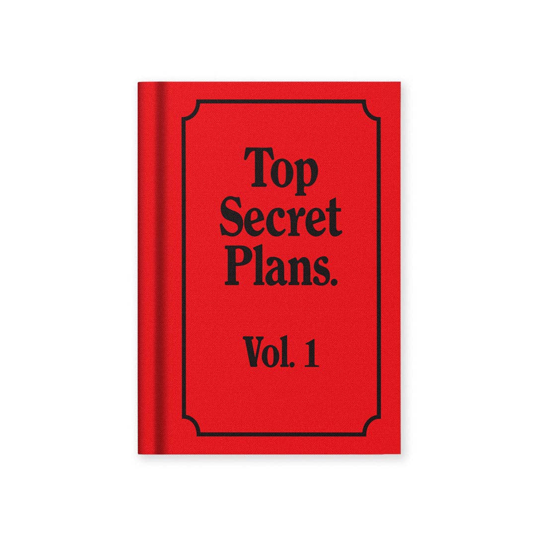 Top Secret Plans A7 Fabric Hardback Notebook (13270)