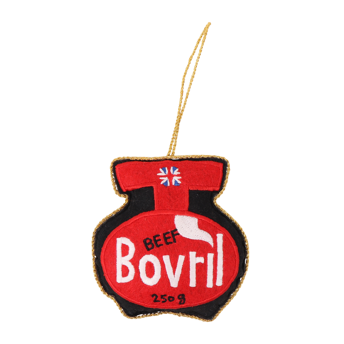 Bovril Jar Embroidered Decoration