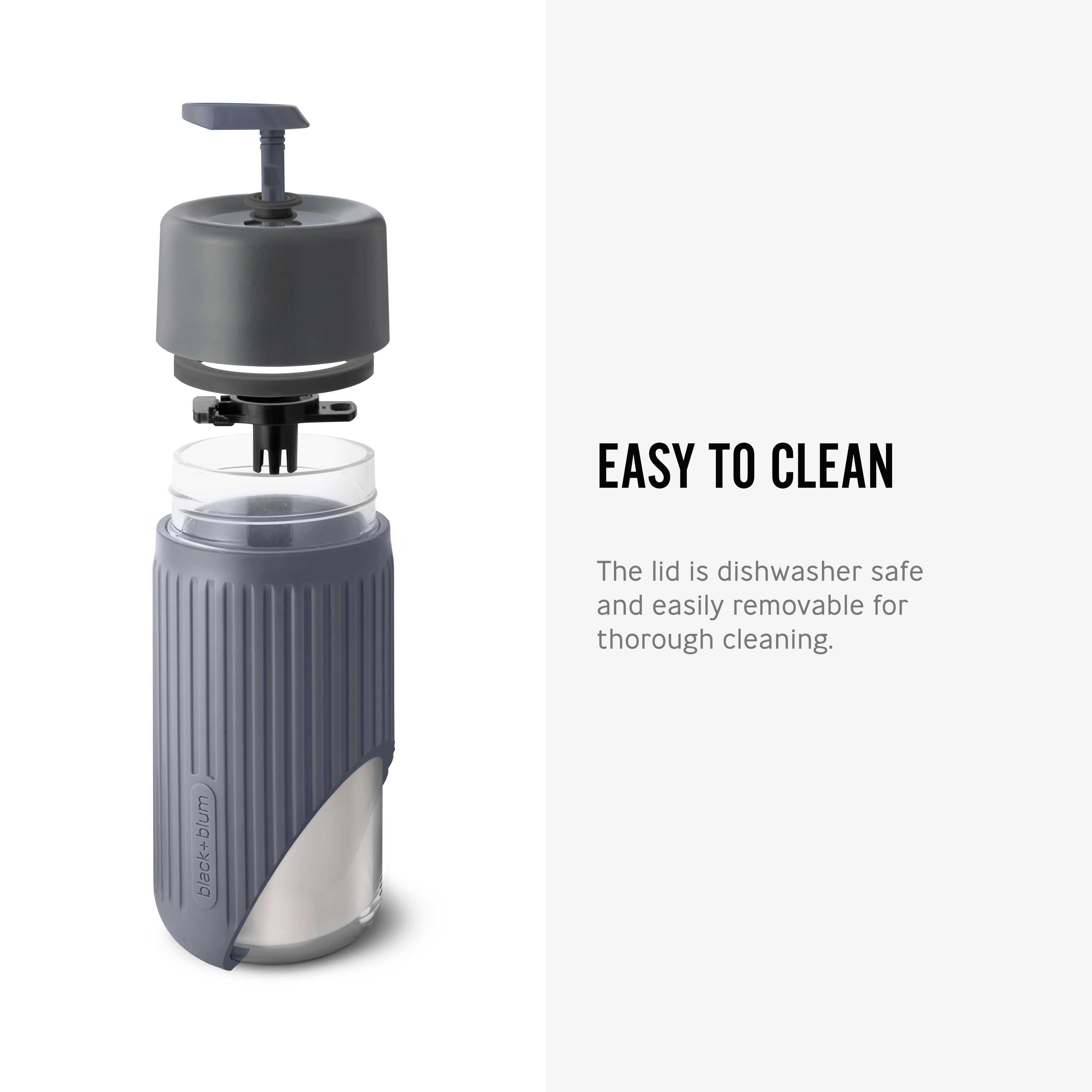 Glass Travel Cup 340ml Slate