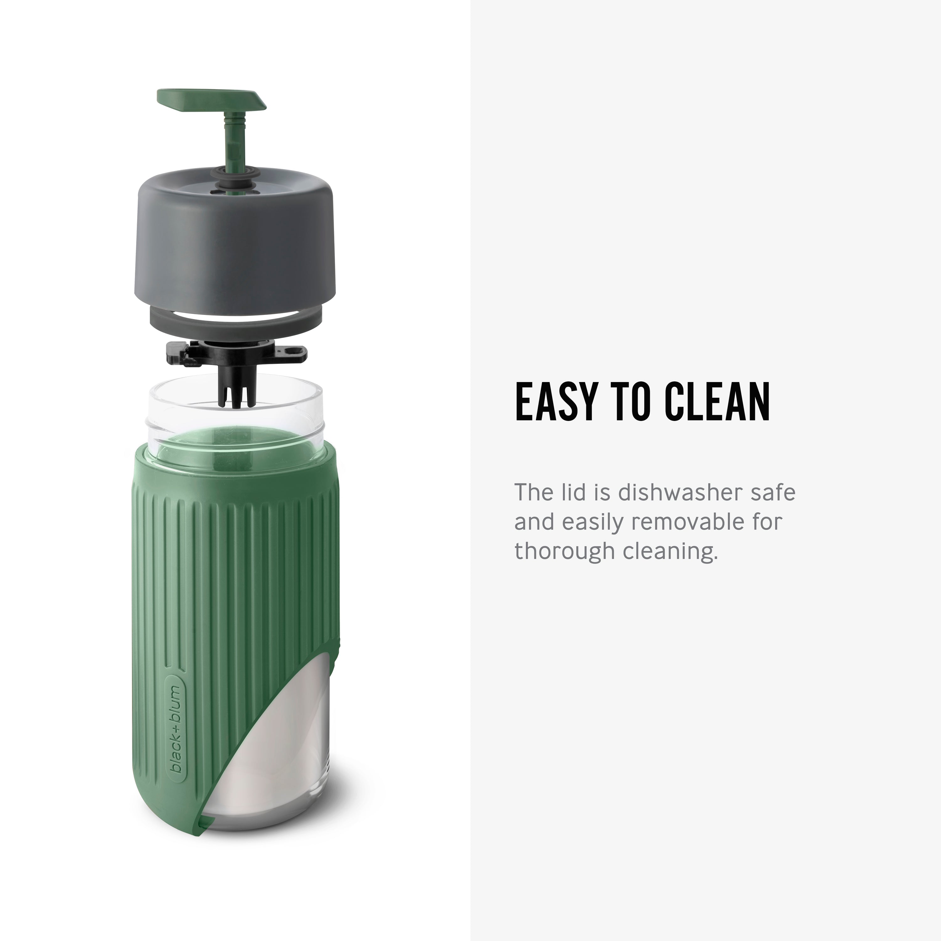 Glass Travel Cup 340ml  Olive