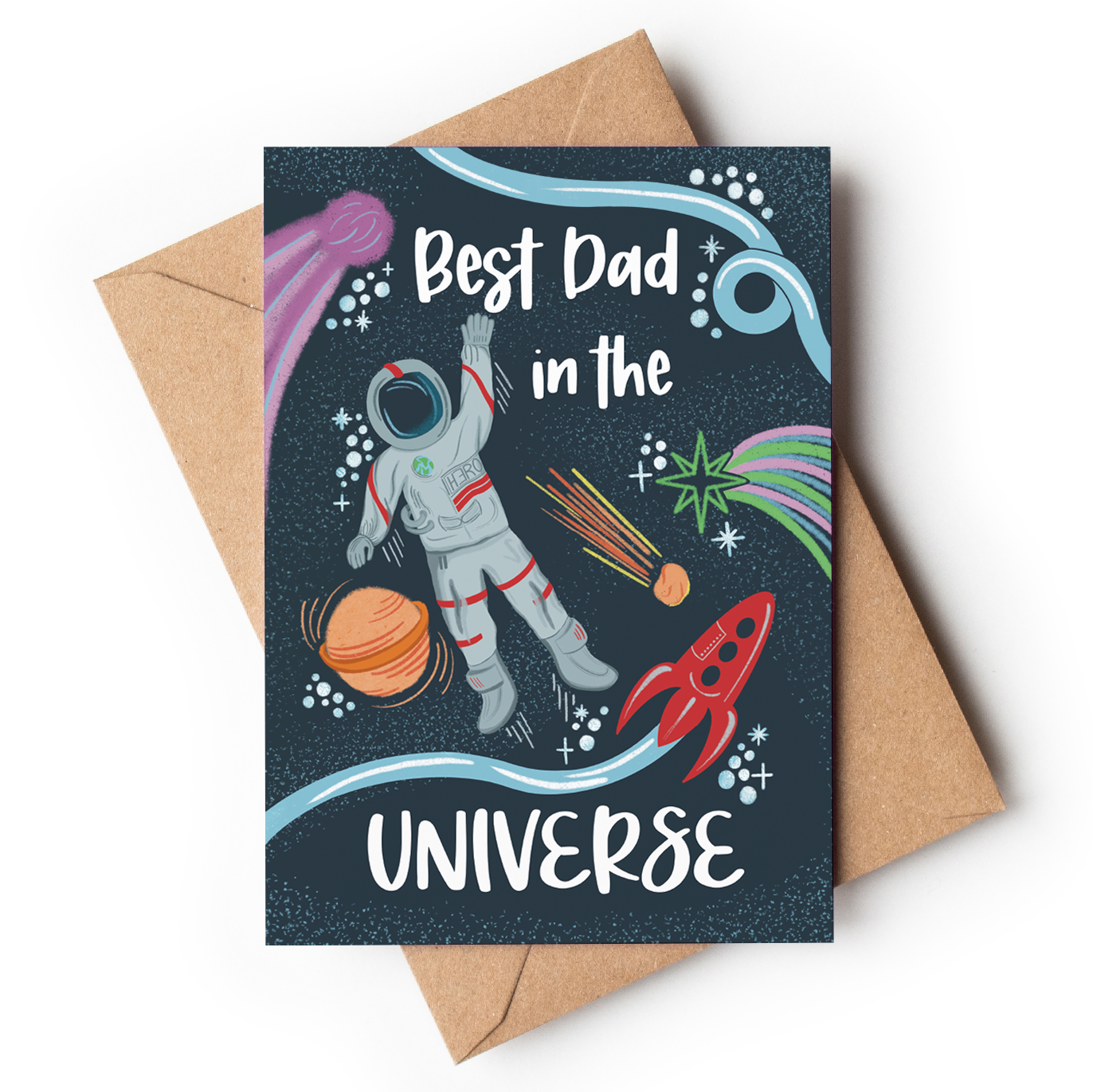 Father’s Day Card | Space Theme | Best in the Universe