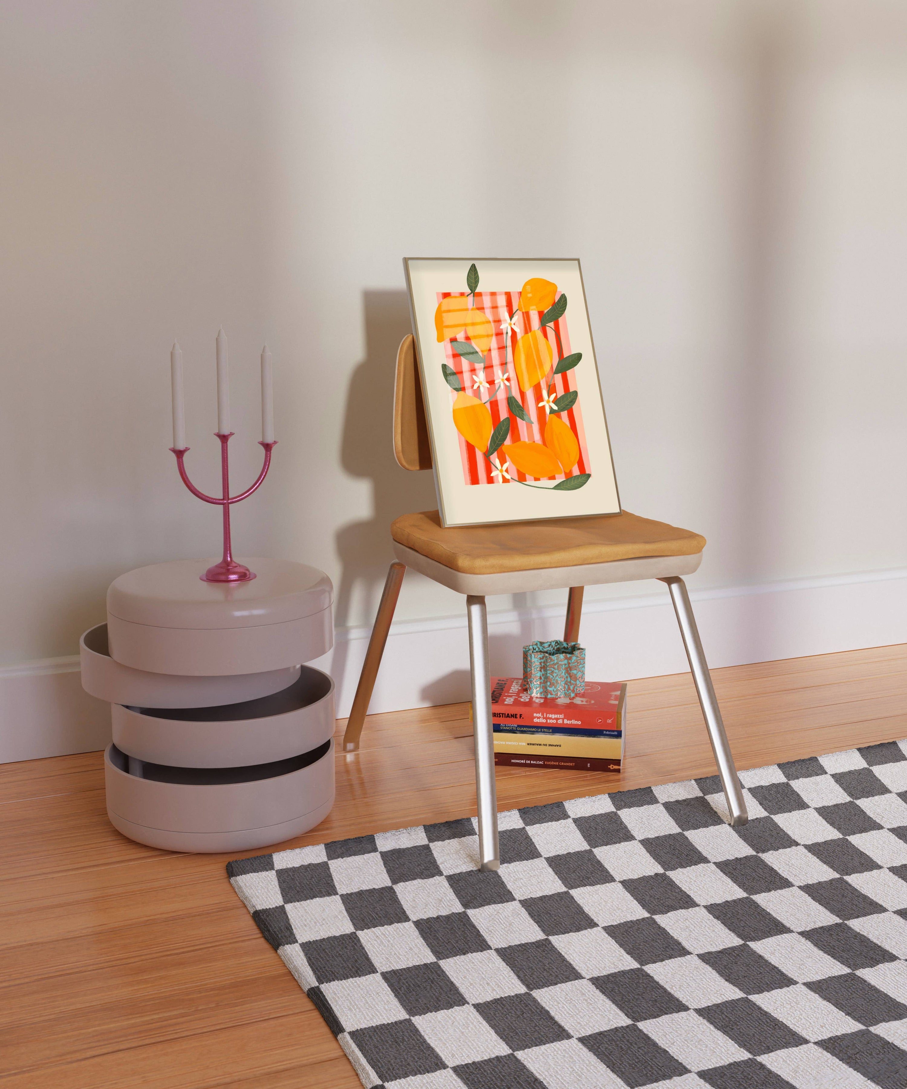 Lemon Fruit Market A3 Print