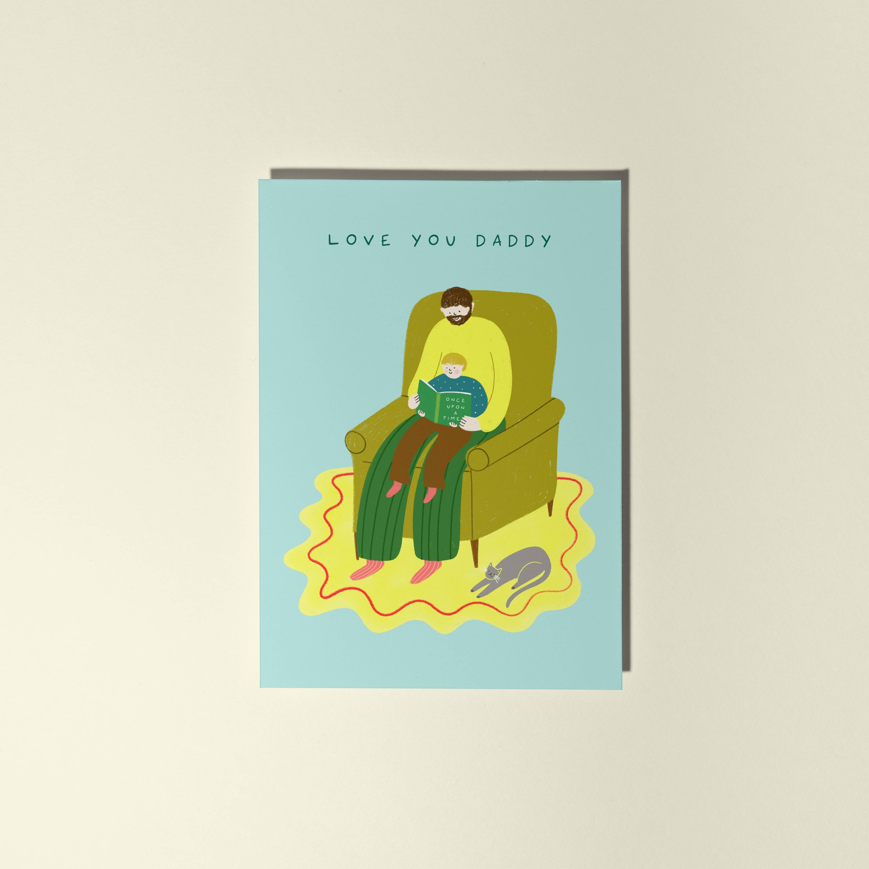 Cosy Reading Daddy Card | Father's Day Card | Dad Birthday