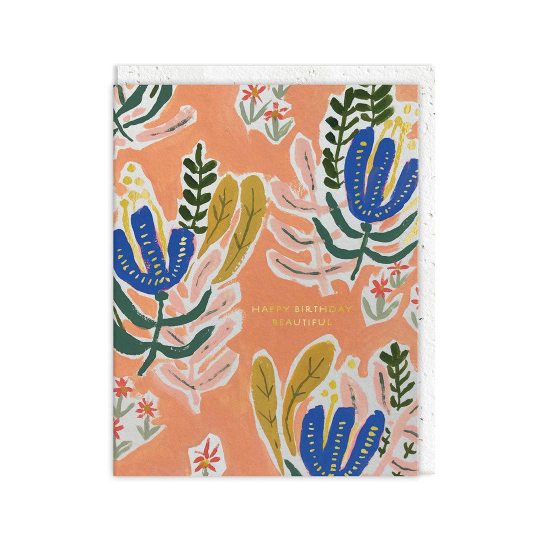 Beautiful Birthday Flowers Greeting Card (12885)