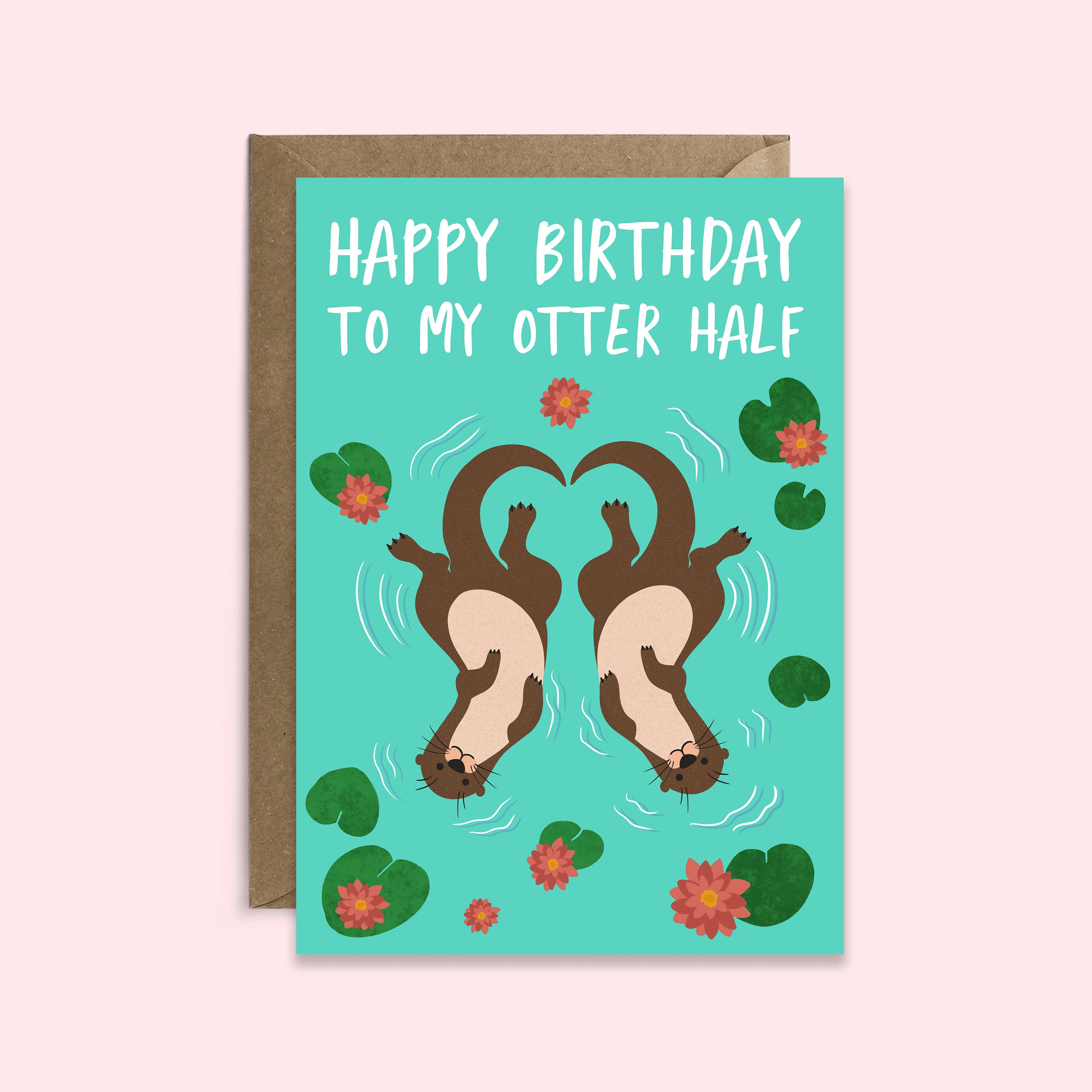 Otter Half Birthday | Cute Otter Birthday Card