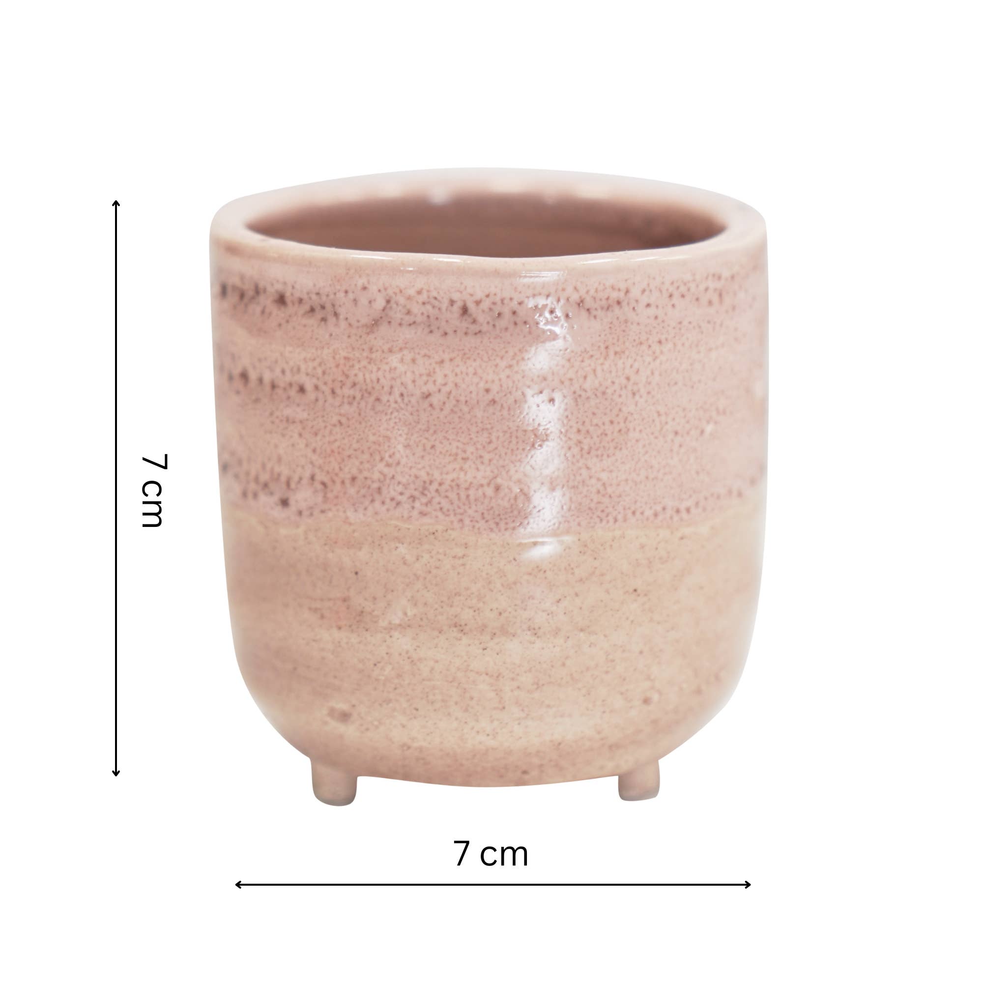 Reactive Glaze Ceramic Indoor Cacti Planter H7cm D7cm