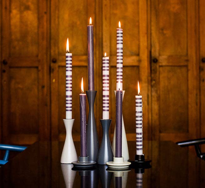 Gull Grey Eco Dinner Candle, Single Piece