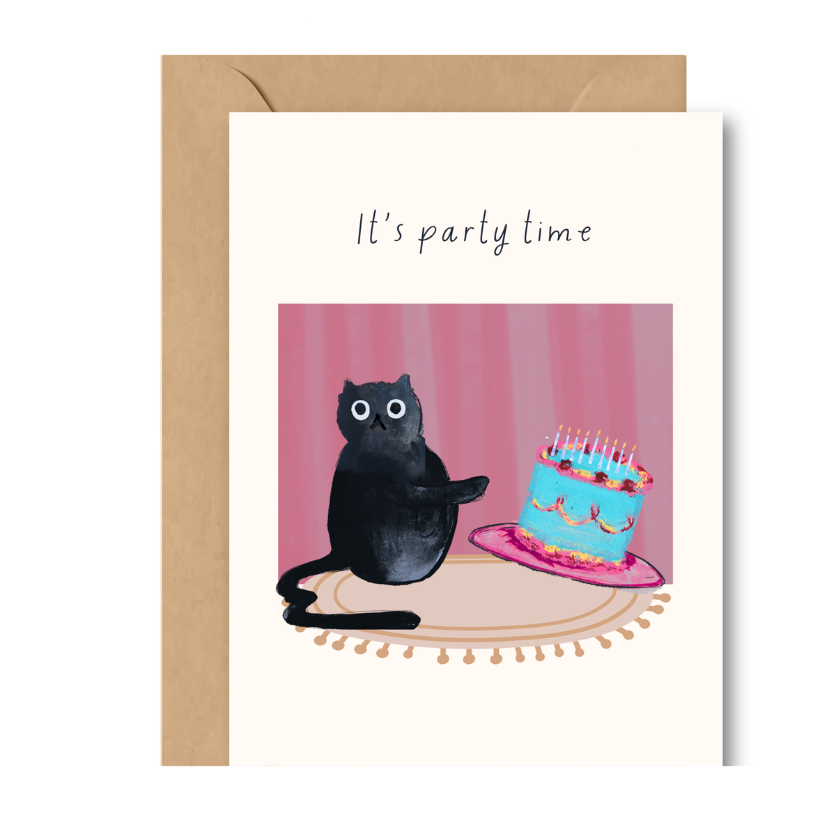 Forever Illustrations - Party Time Cat Card - A6