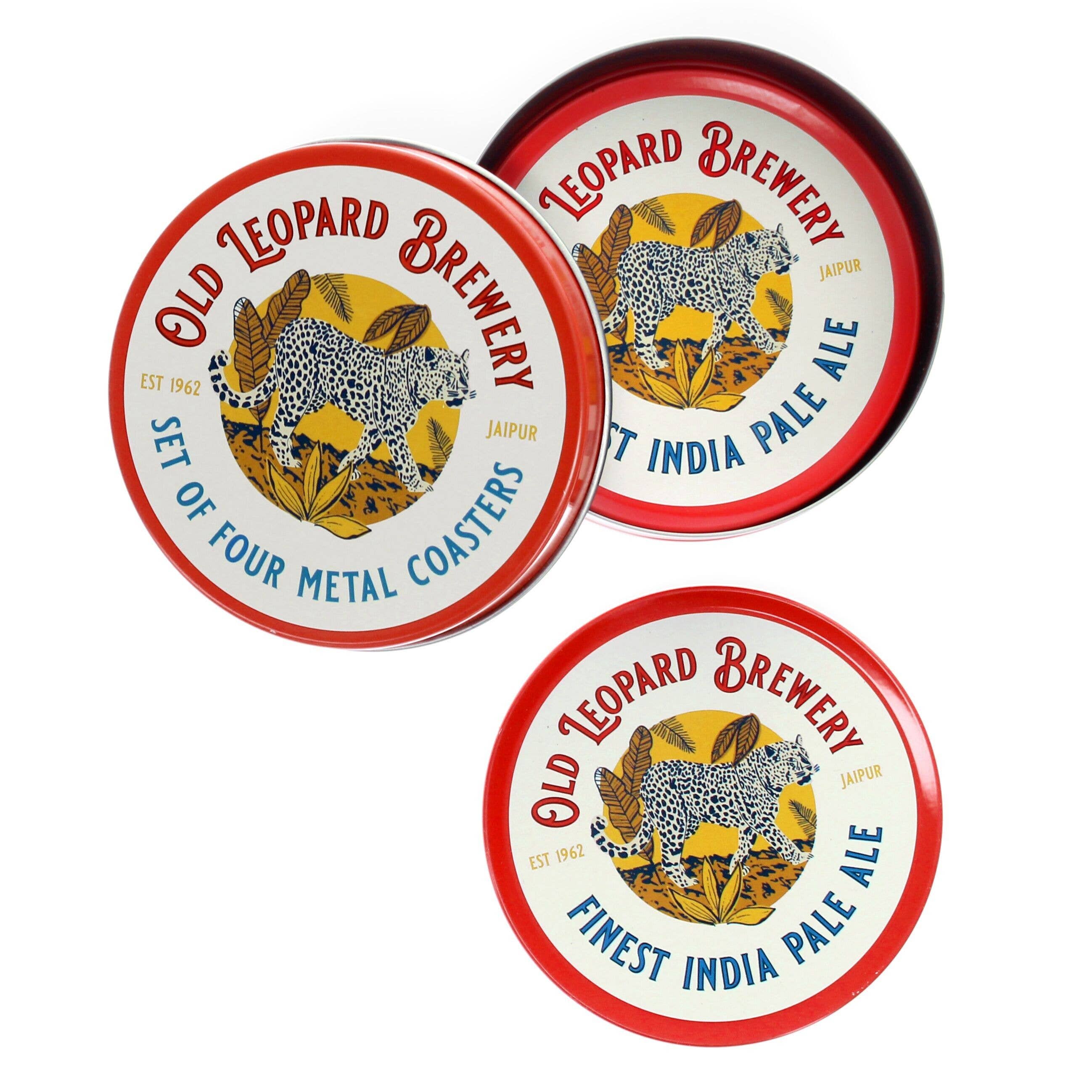 Metal Coasters (Set of 4) - Old Leopard Brewery