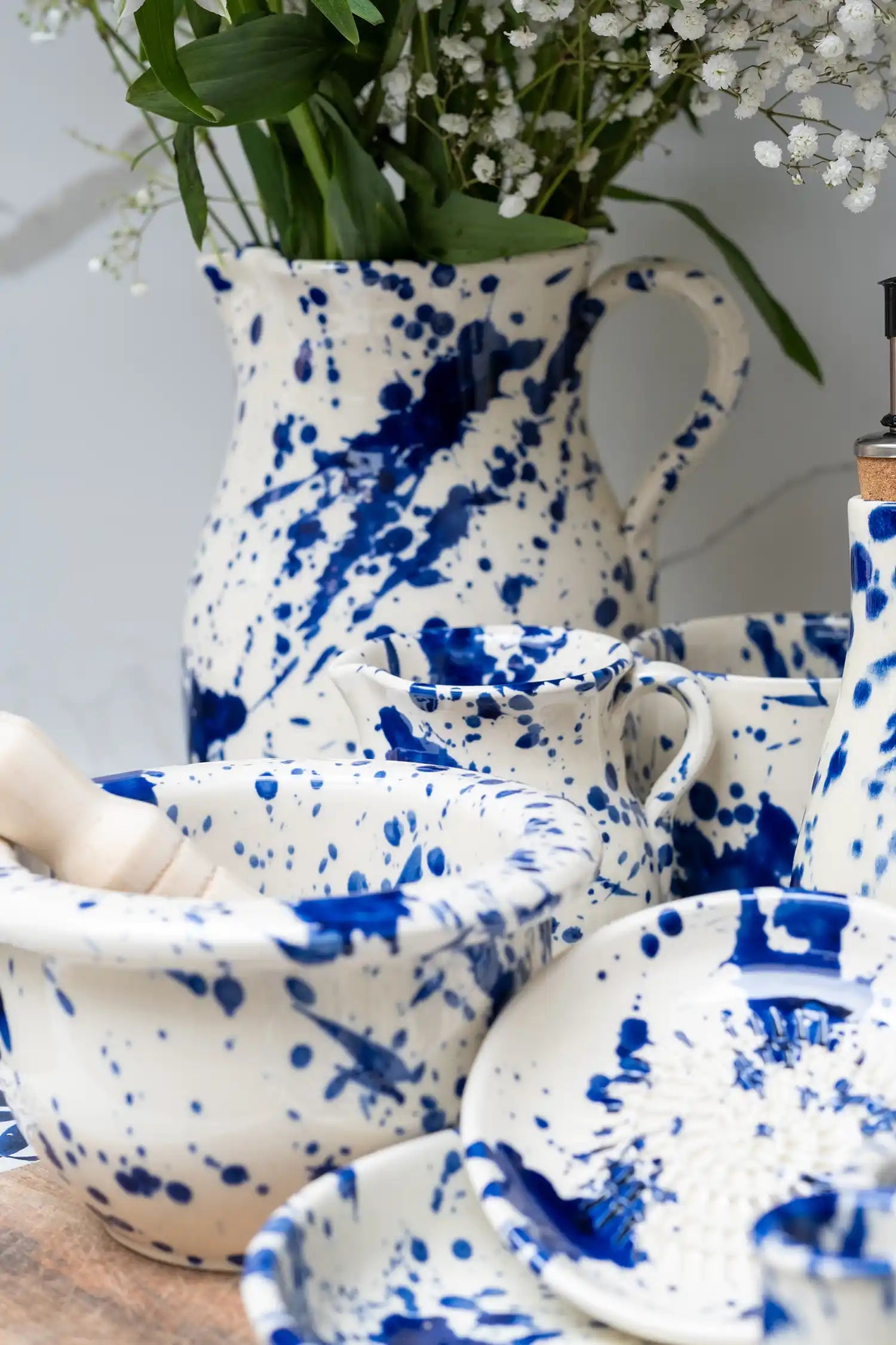 Jug Blue Splatter