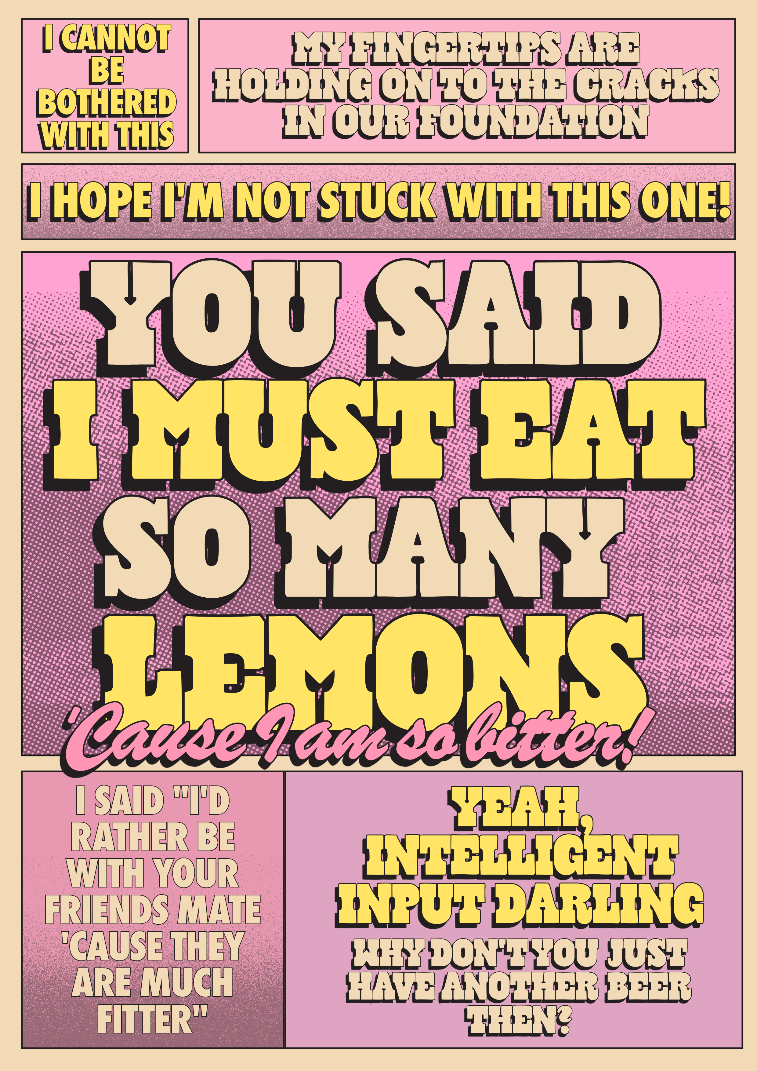 You said I must eat so many lemons music inspired print