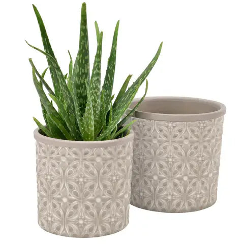 Glazed Pot - Porto Small Grey