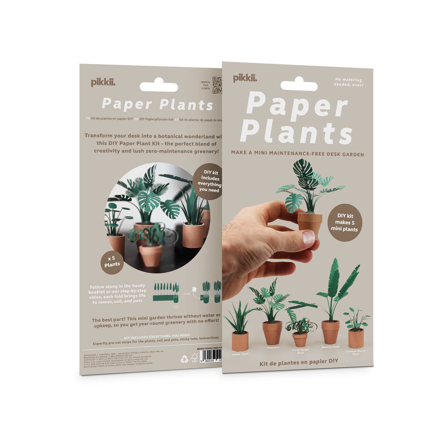 Paper Plants | Origami Kit for Desk Decor | DIY Gift