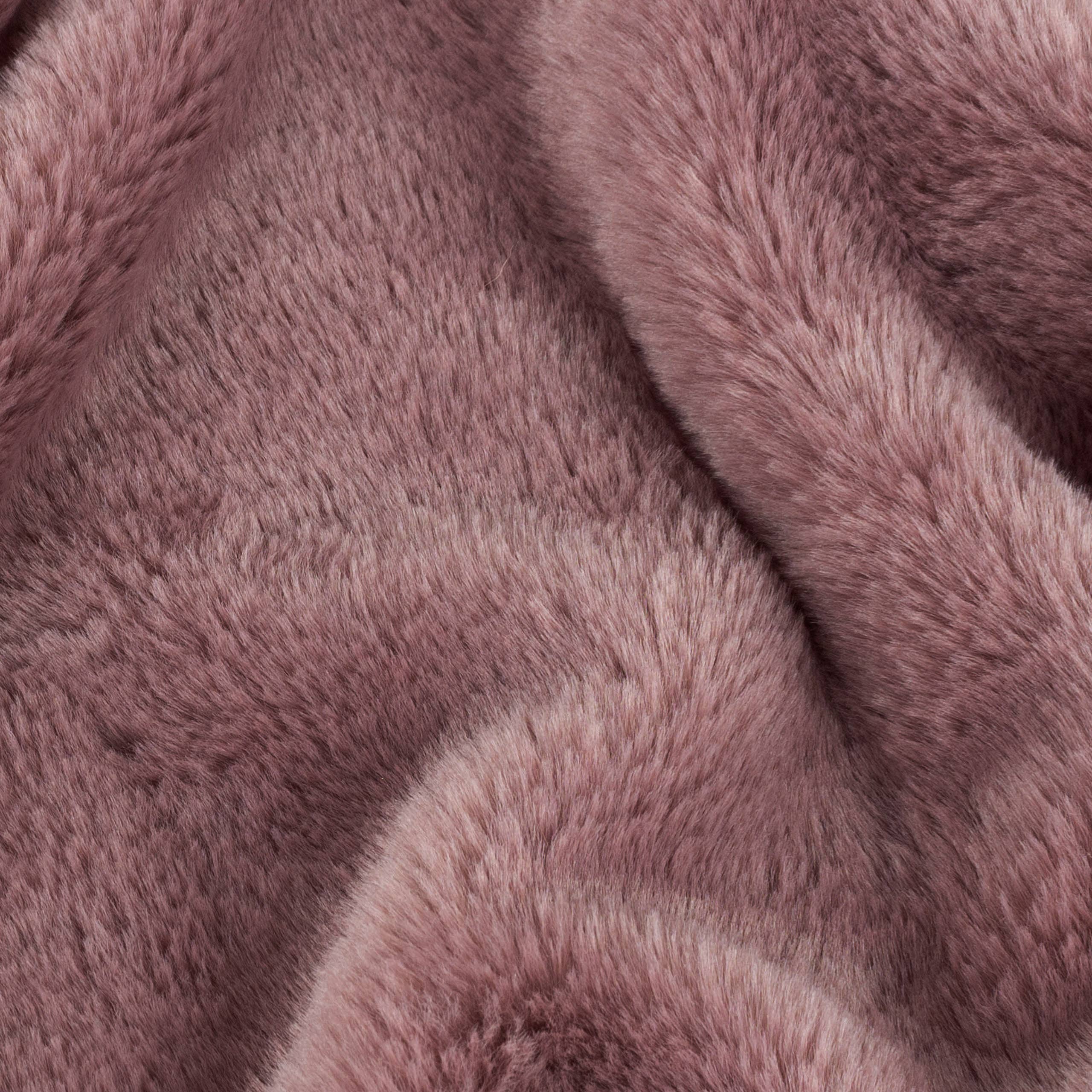 Kallu Double-Sided Faux-Fur Throw Mulberry