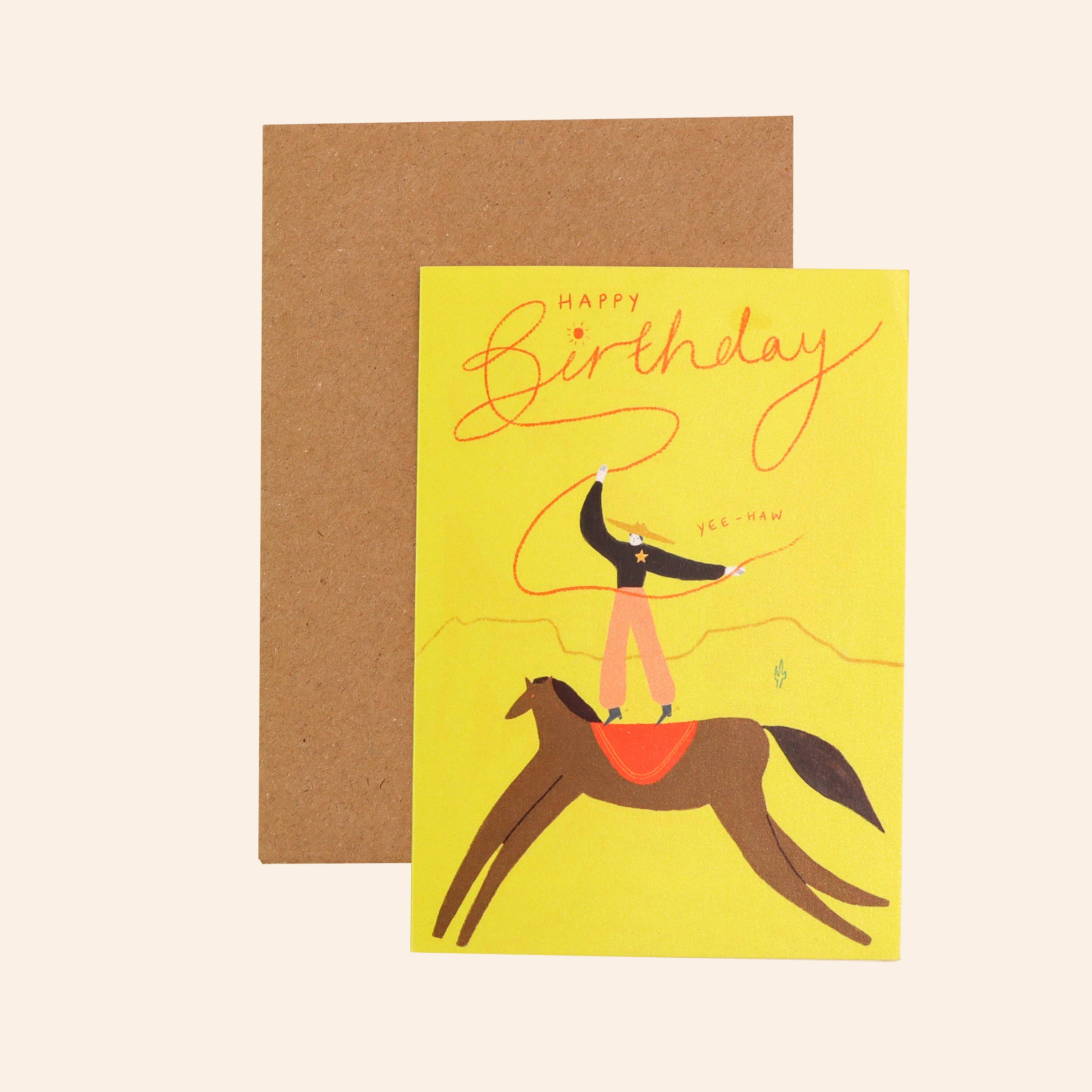 Yee-Haw Cowboy Birthday Card | Cowgirl | Happy Birthday