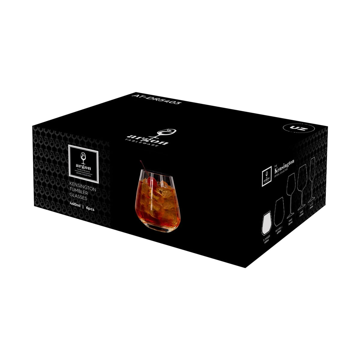 Kensington Optic Crystal Tumbler Glass - 460ml