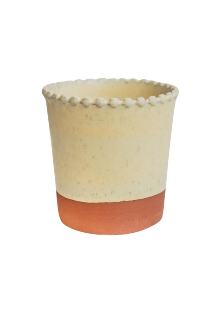 Adeline Beaded Edge Planter H11.5cm D10.5cm