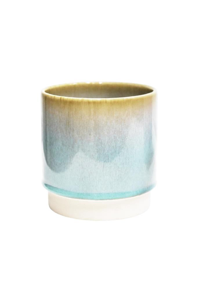 Copenhagen Two Tone Earthenware Indoor Planter H19.5cm D18.5cm