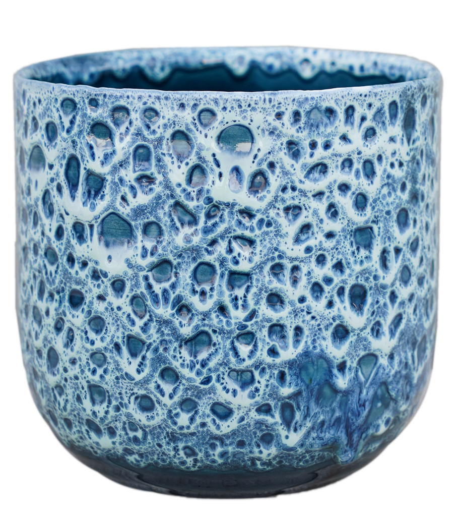 Sapphire Reactive Glaze Planter