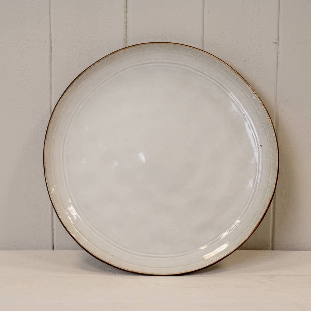 Reactive Grey Ceramic Dinner Plate D26.5cm H2.7cm