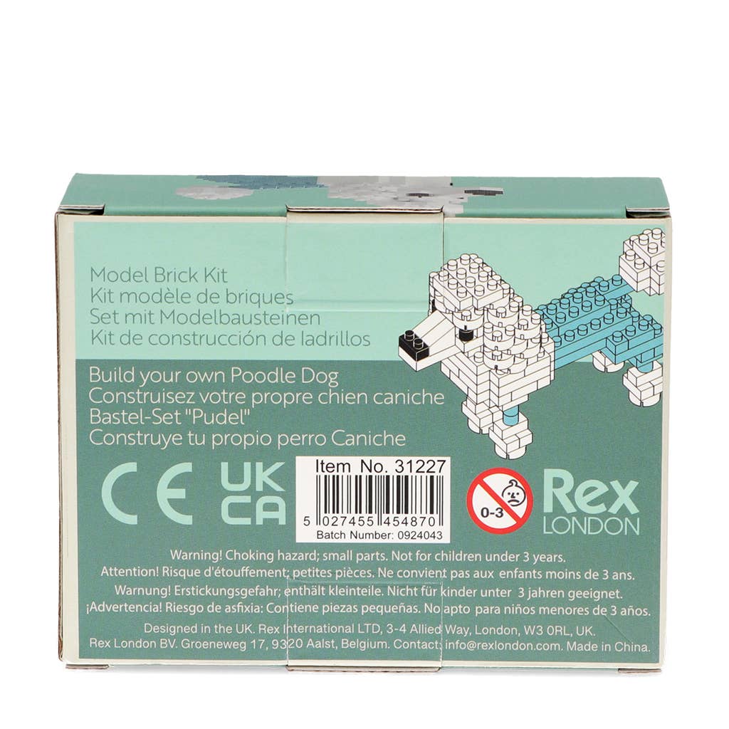 Build your own dog model brick kit - Poodle