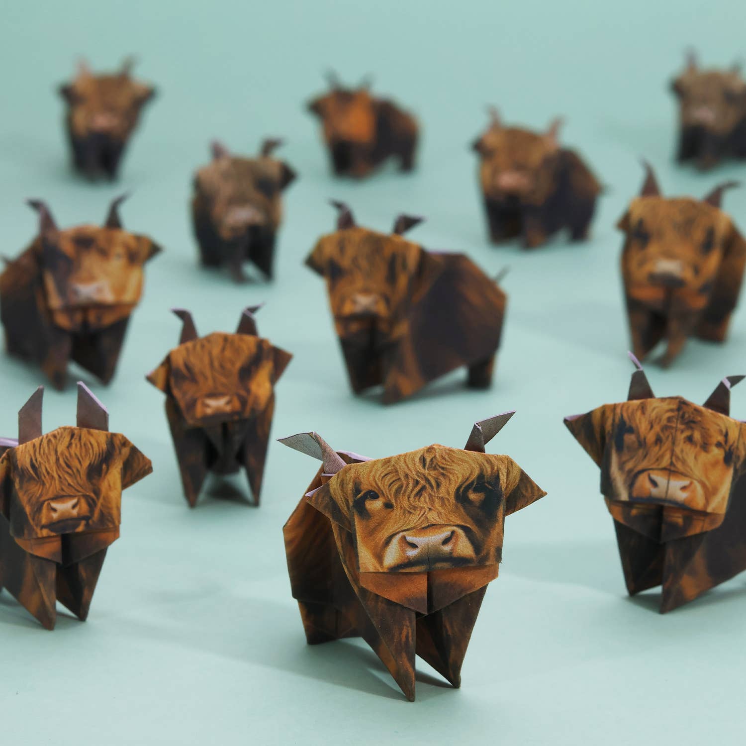 Paper Highland Cows | Origami Kit | Scottish Novelty Gift