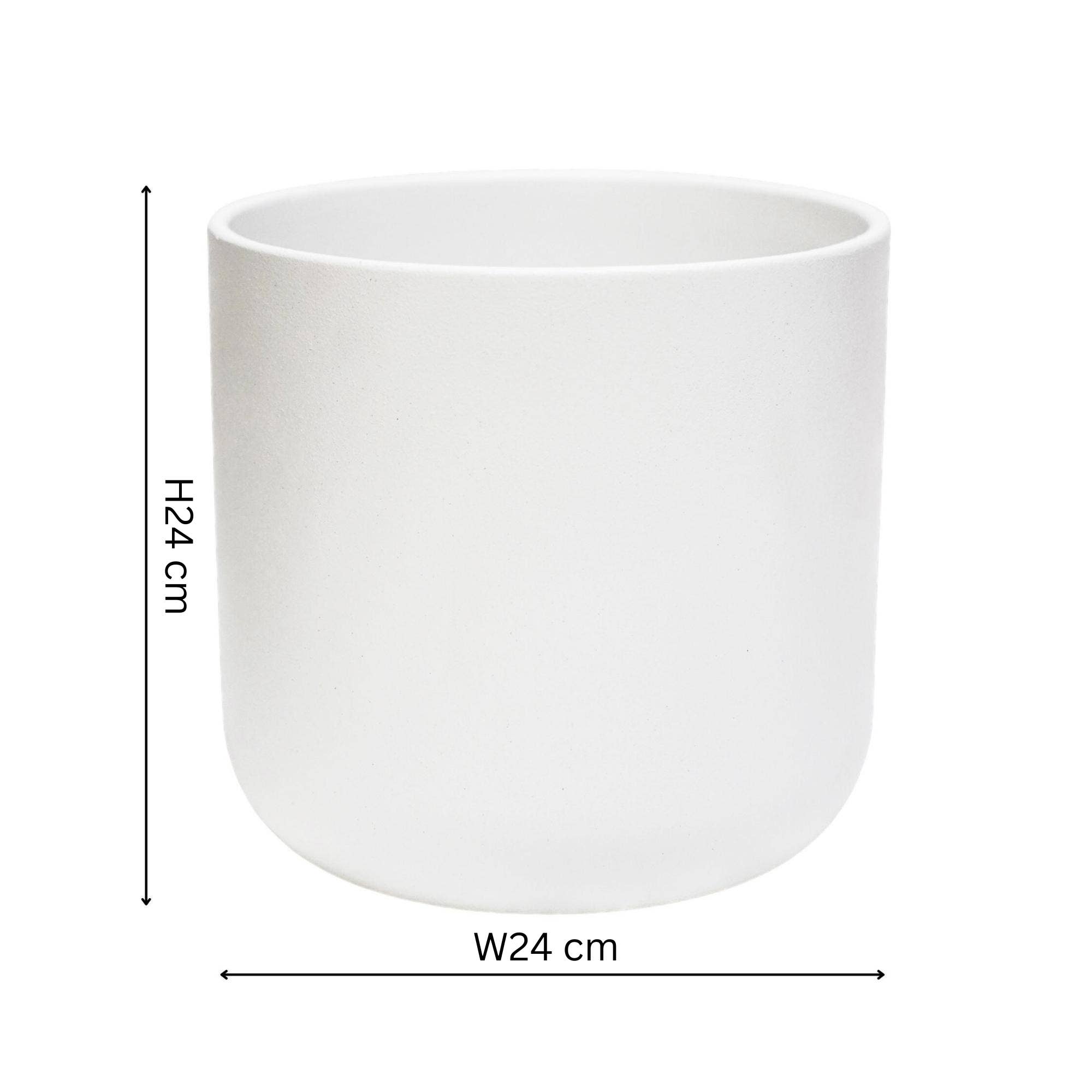 Lisbon Ceramic Indoor Planter H24cm D24cm