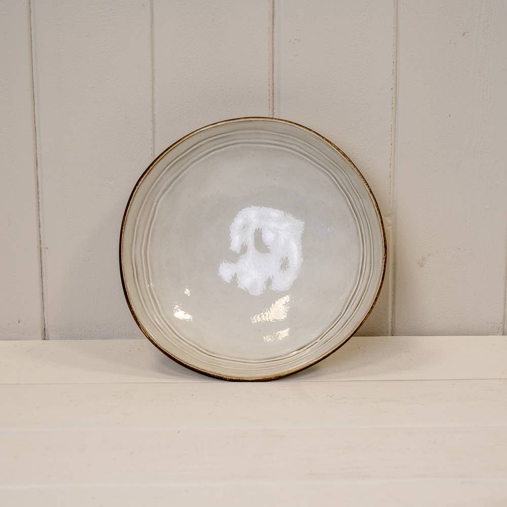 Reactive Grey Ceramic Salad Bowl